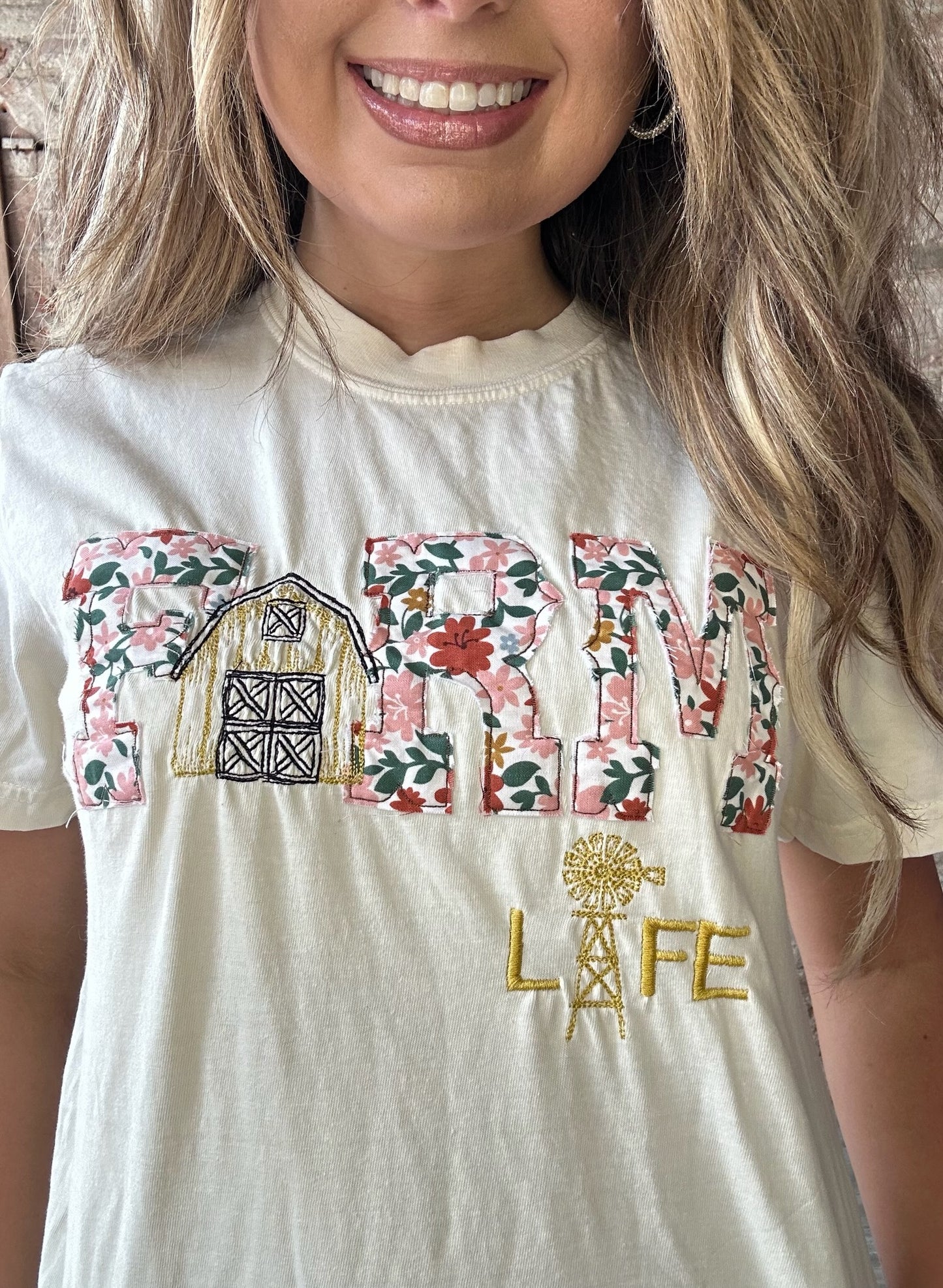 Farm Life Floral ~ Ivory