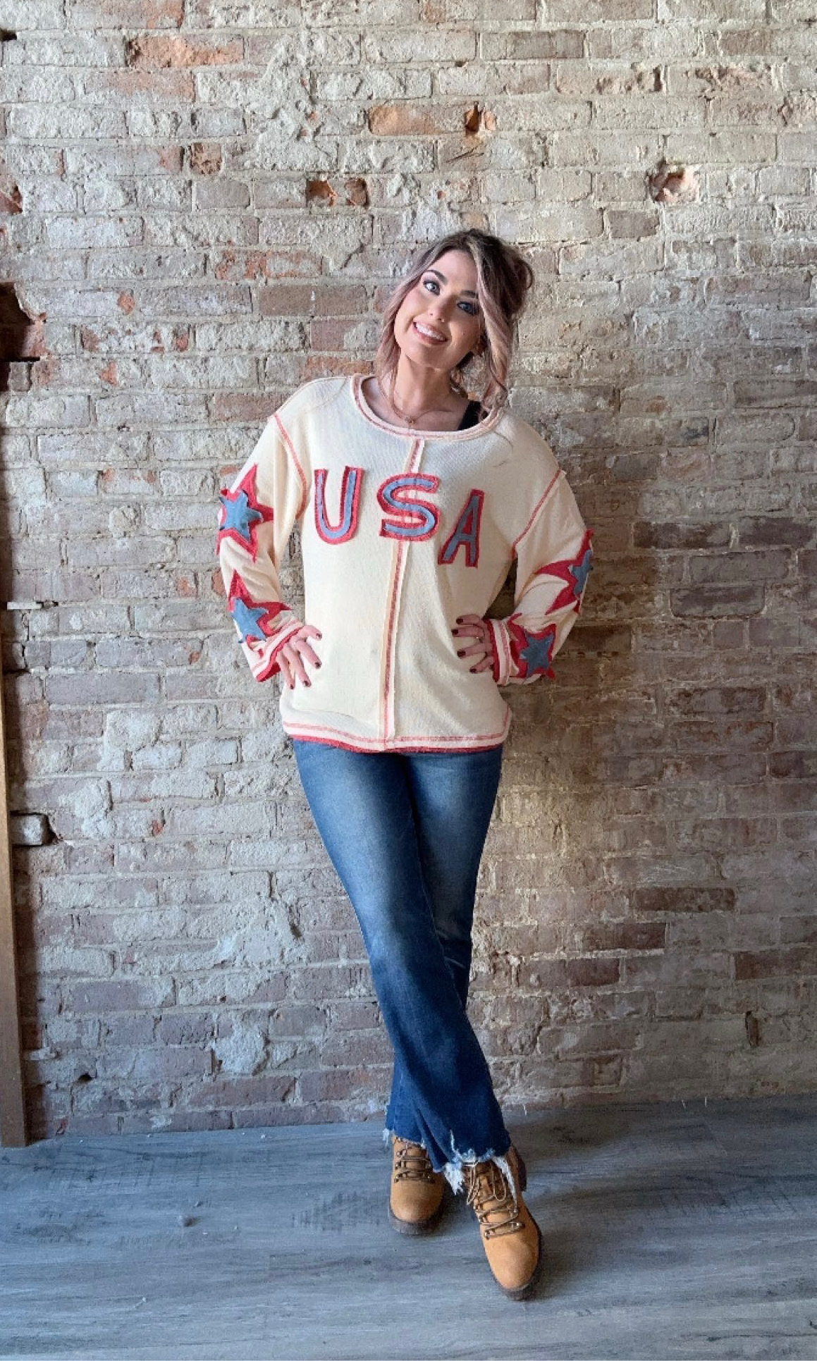 American Spirit Knit Top