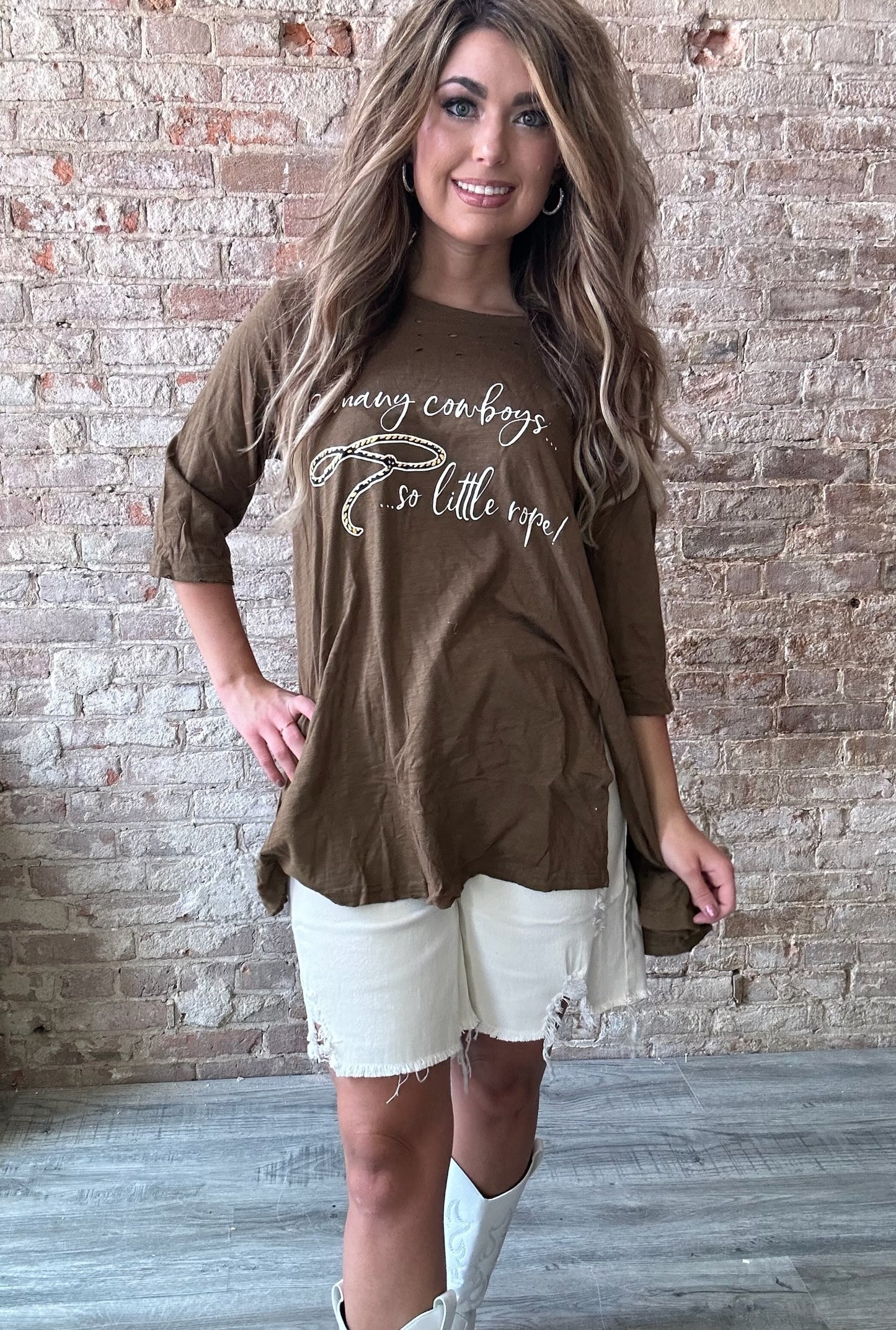 Ivory Denim High Rise Tummy Control Bermuda Shorts