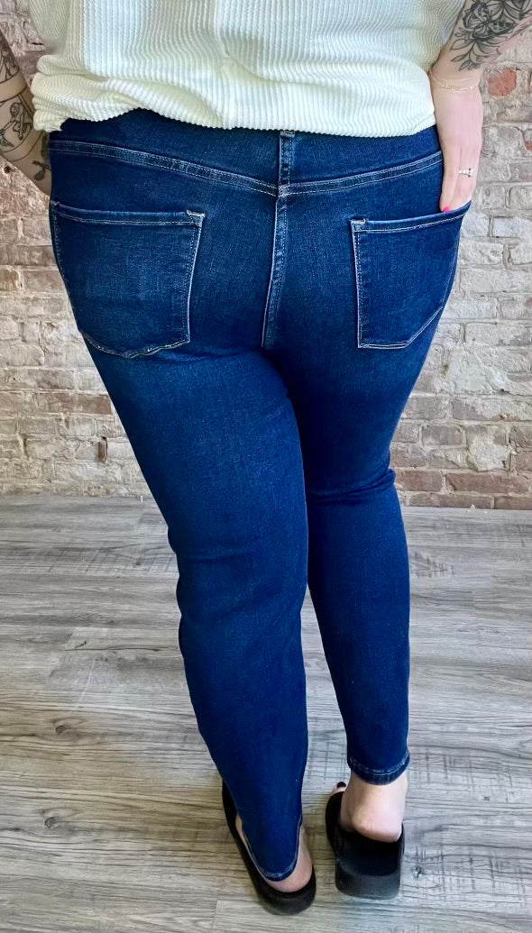 Curvy Vervet High Rise Stretchy Dark Wash Skinny Jeans