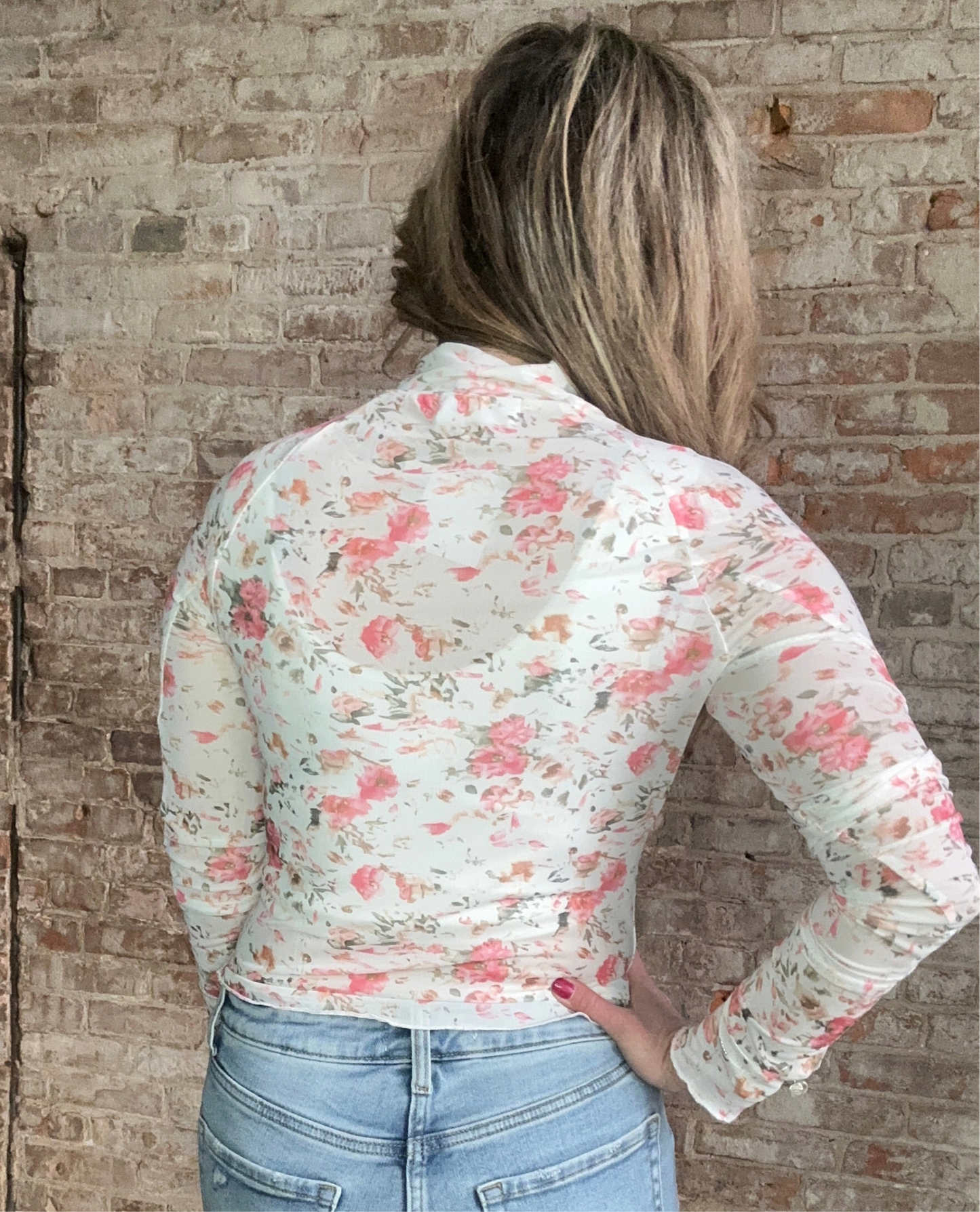 Floral Mesh Top