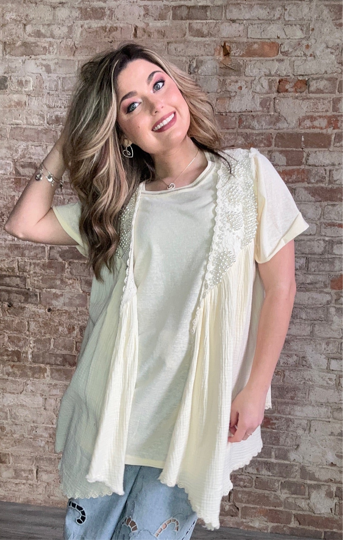 Sleeveless Open Front Layering Cardigan