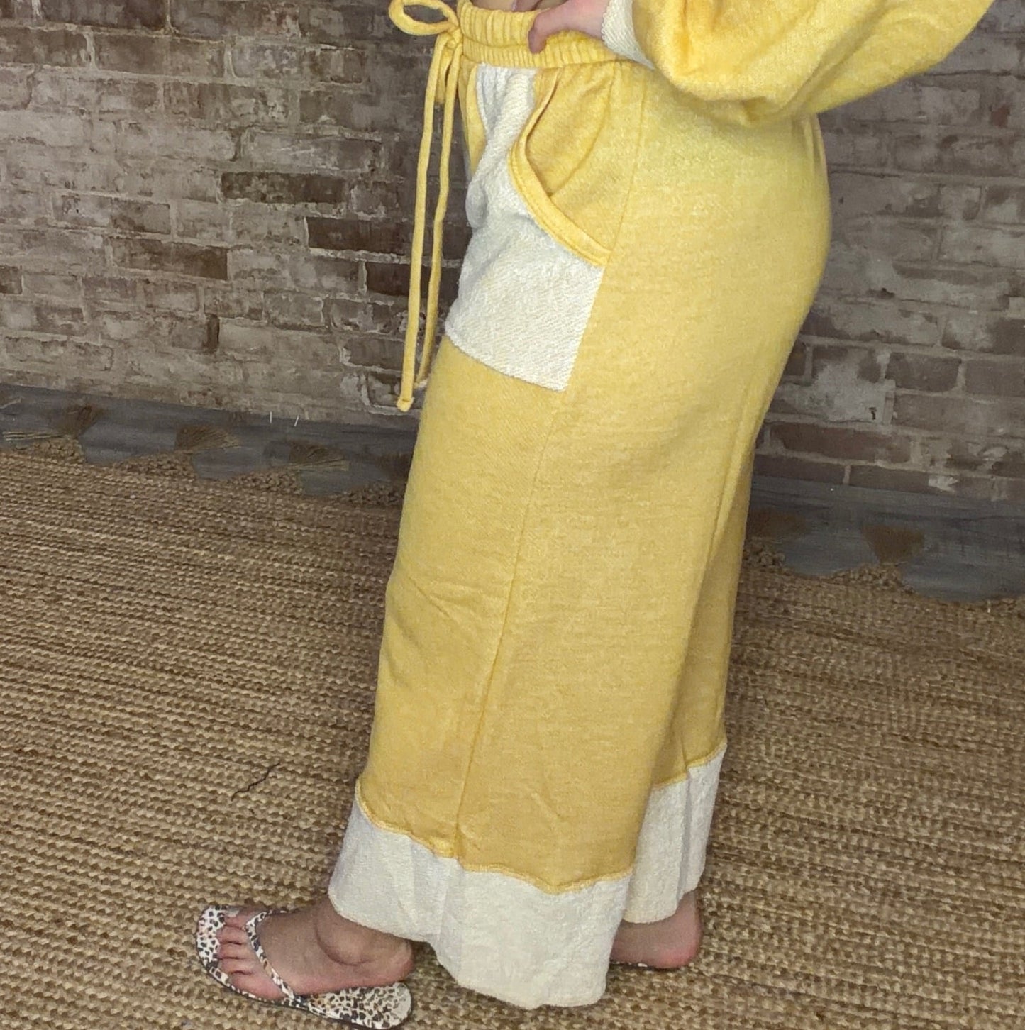 Loopterry Wide Leg Pants ~ Gold