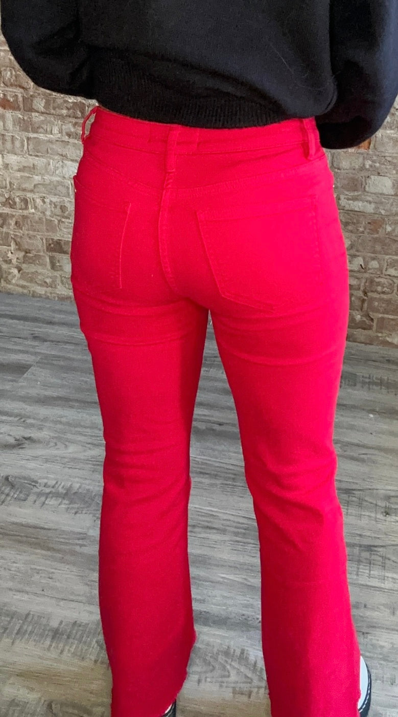 High Rise Ankle Flares