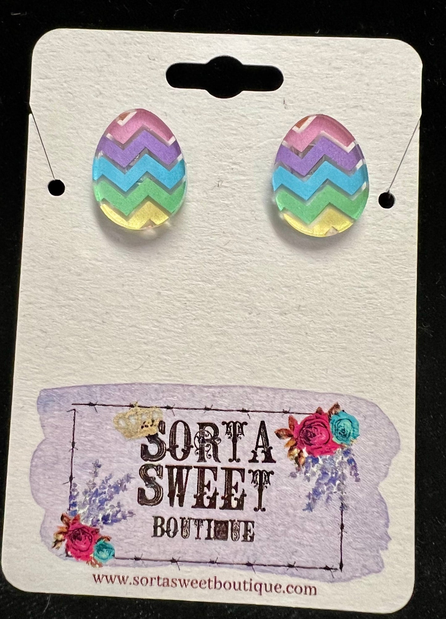 Bright Colored Easter Egg Earrings