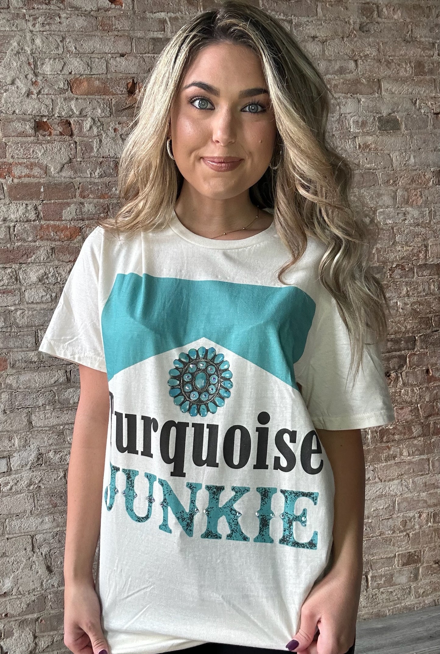 Turquoise Junkie Graphic T-Shirt