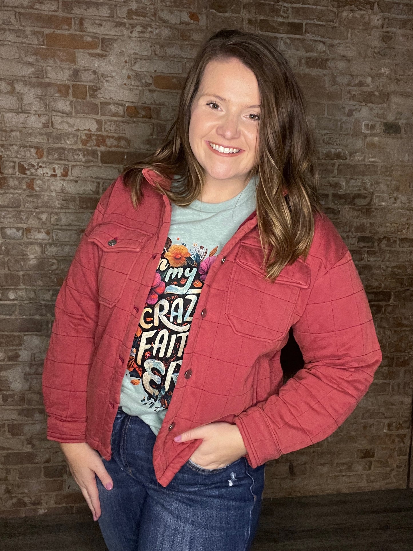 Quilted Mineral Washed Shacket