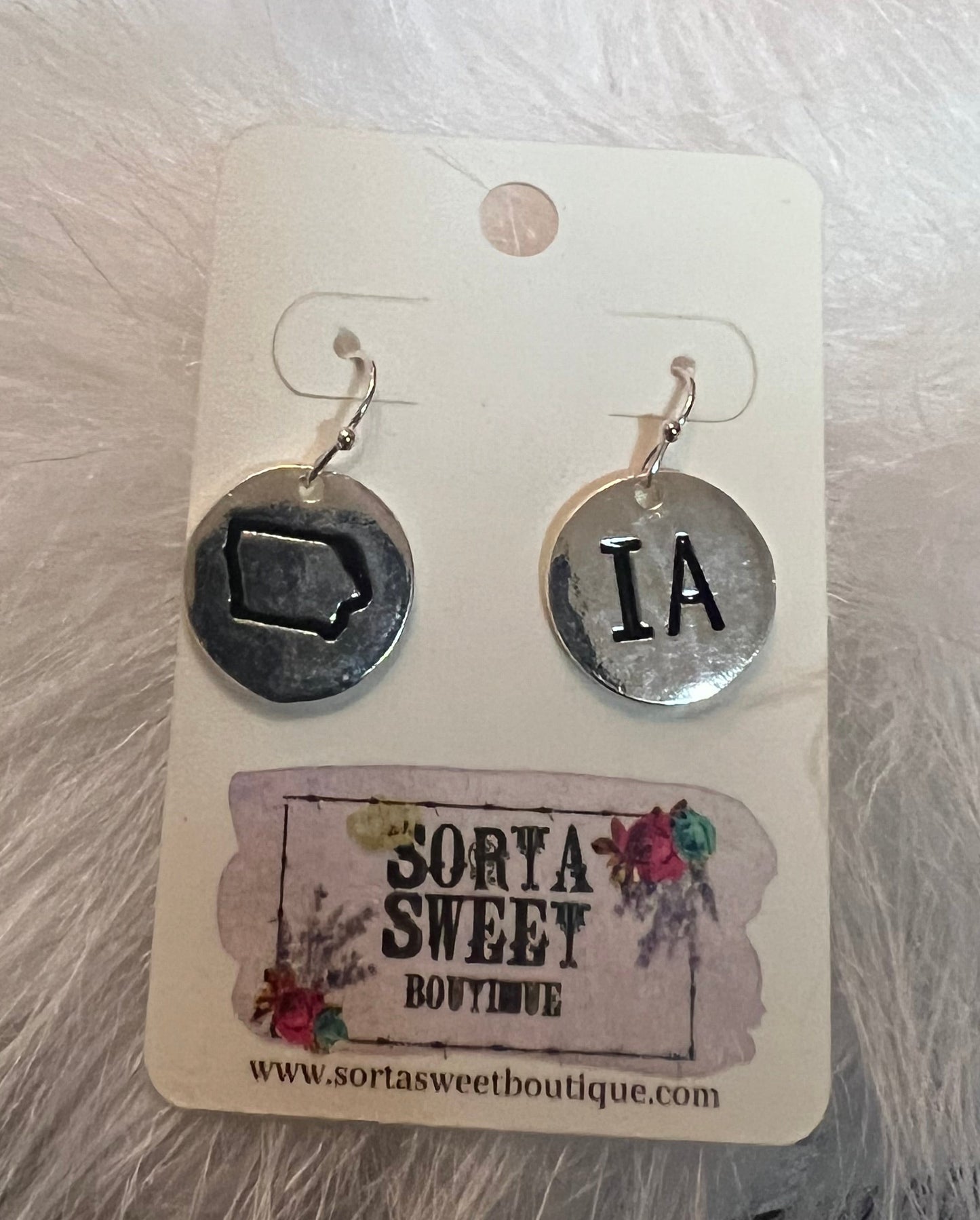 Silver Iowa Earrings