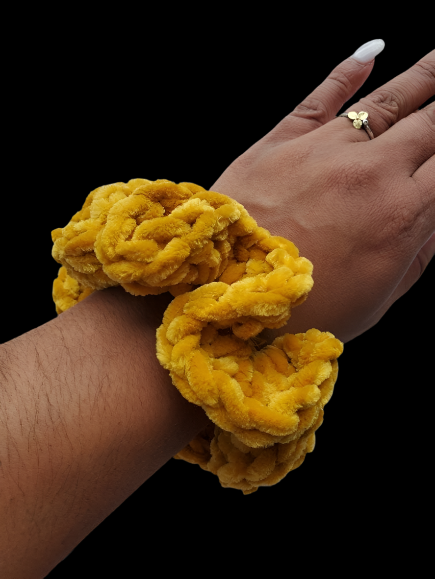 XL Hair Scrunchie ~ Mustard