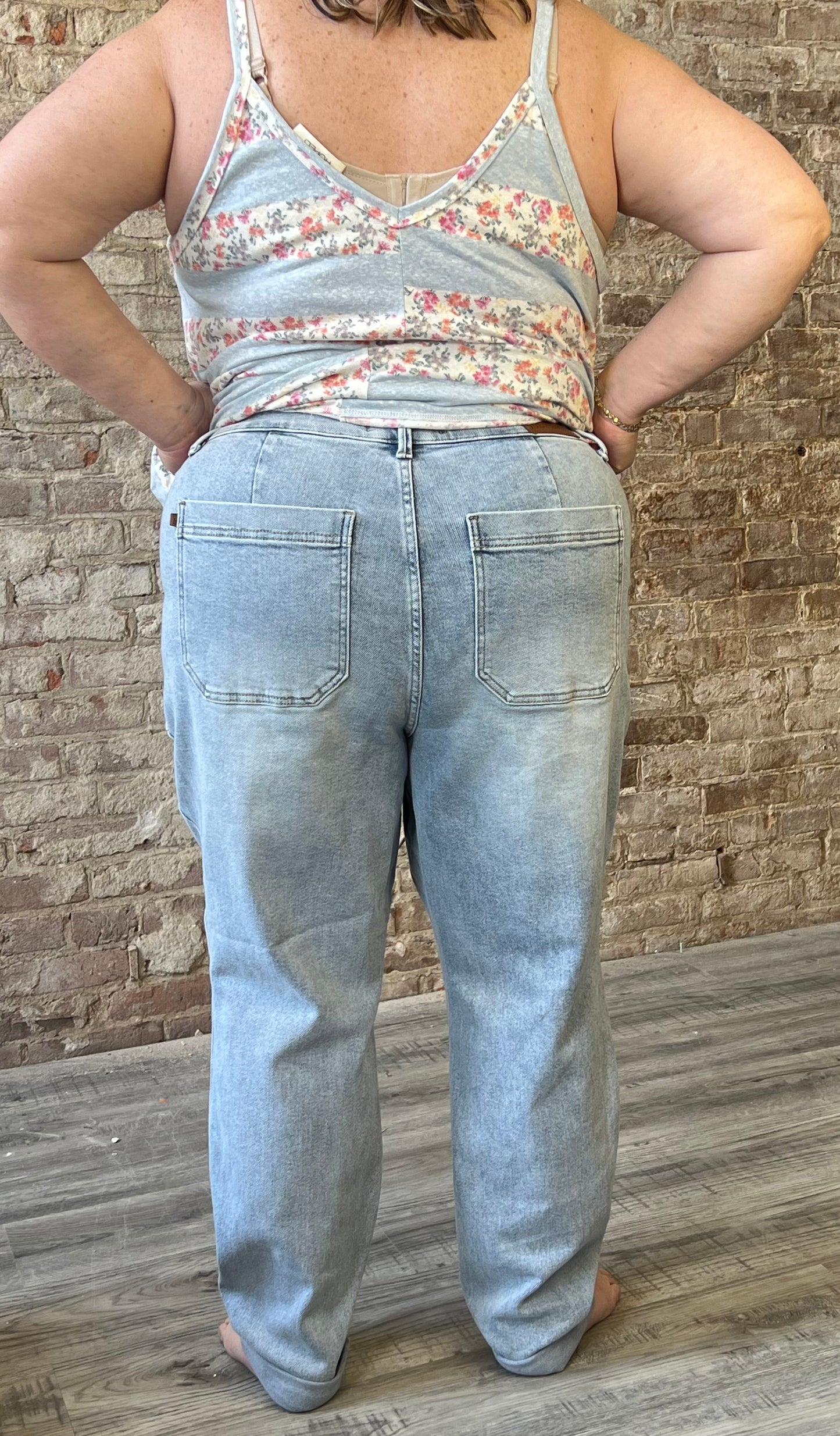 Curvy Judy Blue High Waisted Double Cuff Jogger Jeans