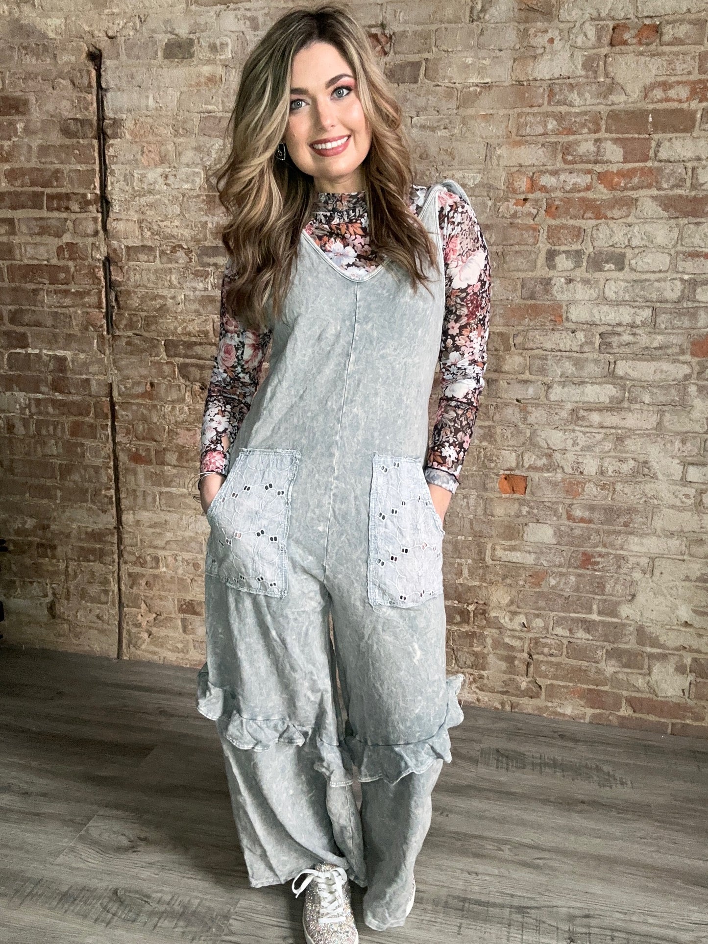 Ruffles and Eyelet Romper