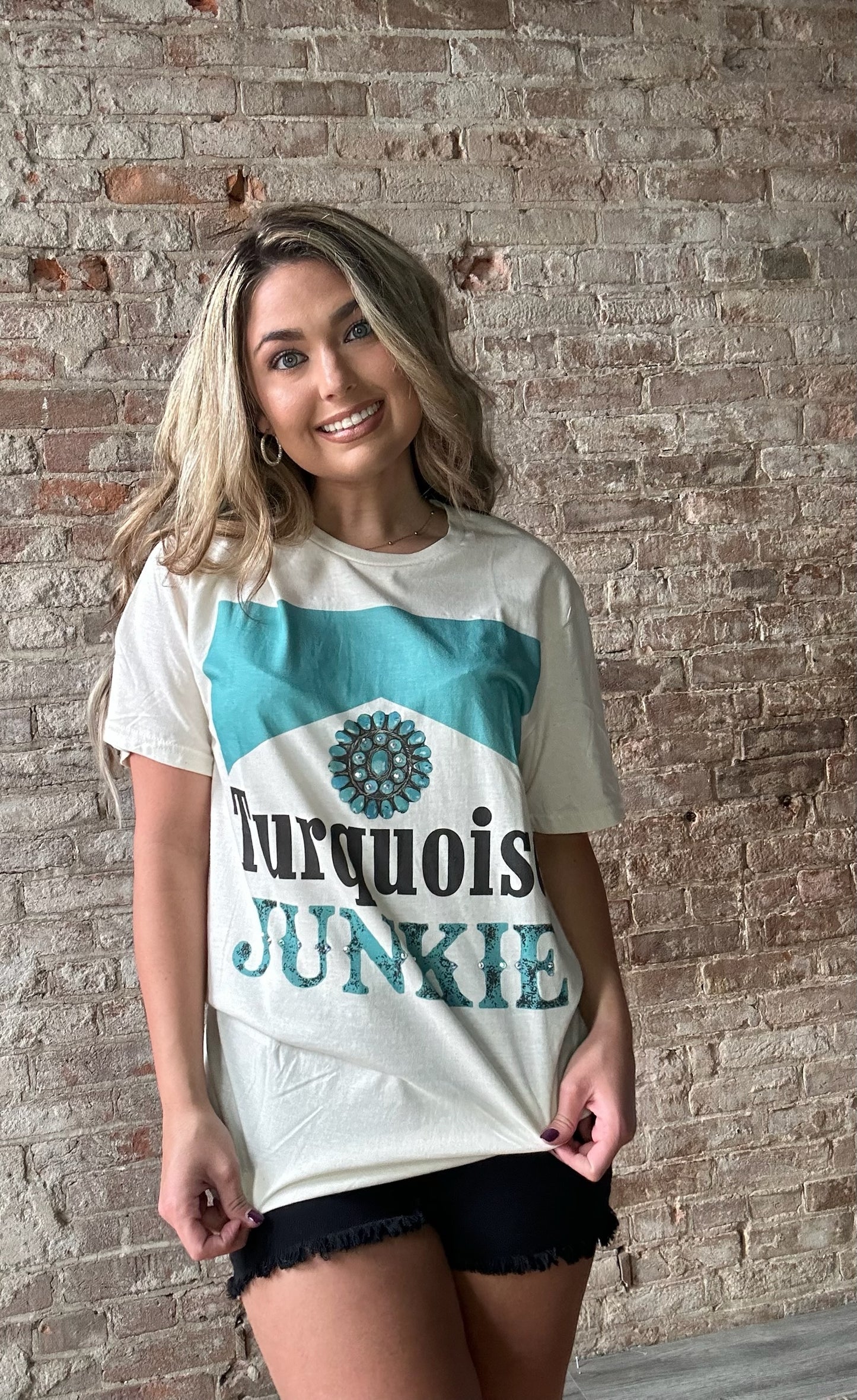 Turquoise Junkie Graphic T-Shirt