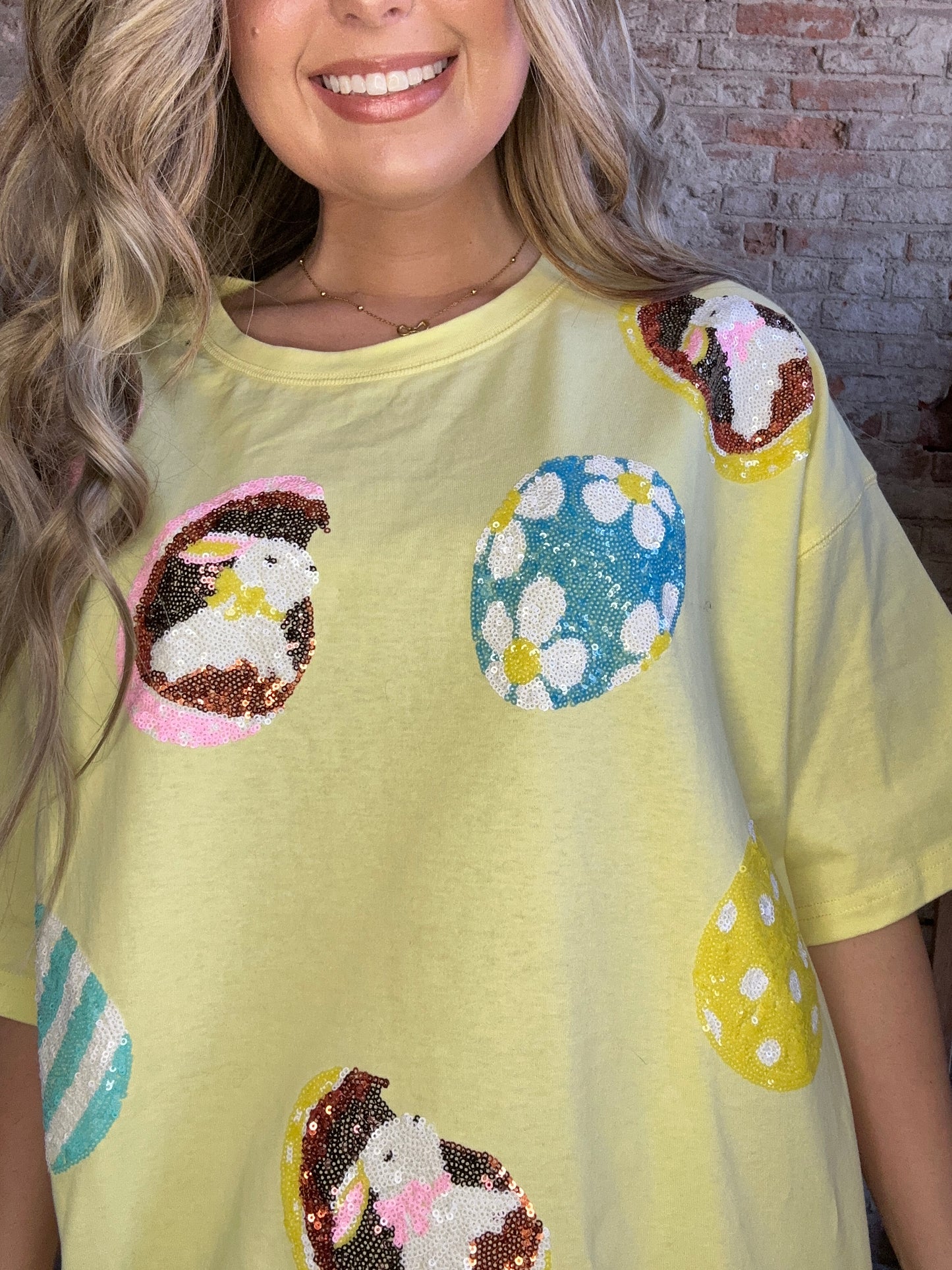Sequined Easter Egg Tee