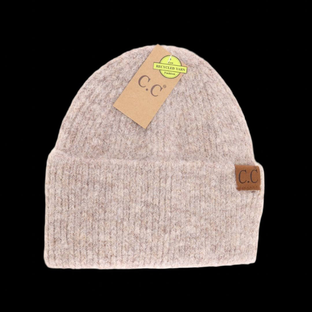 Mohair Feel Wide Cuff C.C Beanie