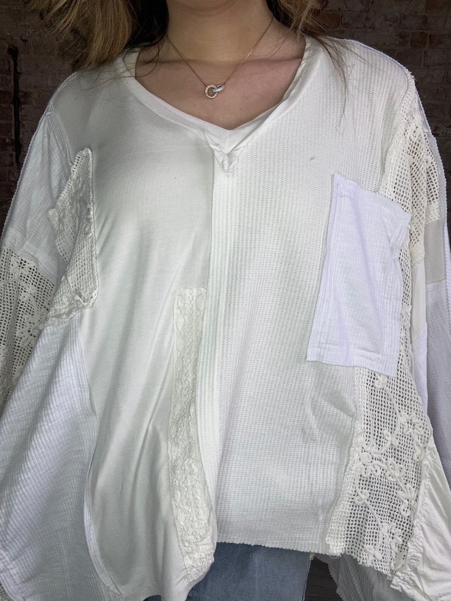 Soft Multi Colored V Neck Top