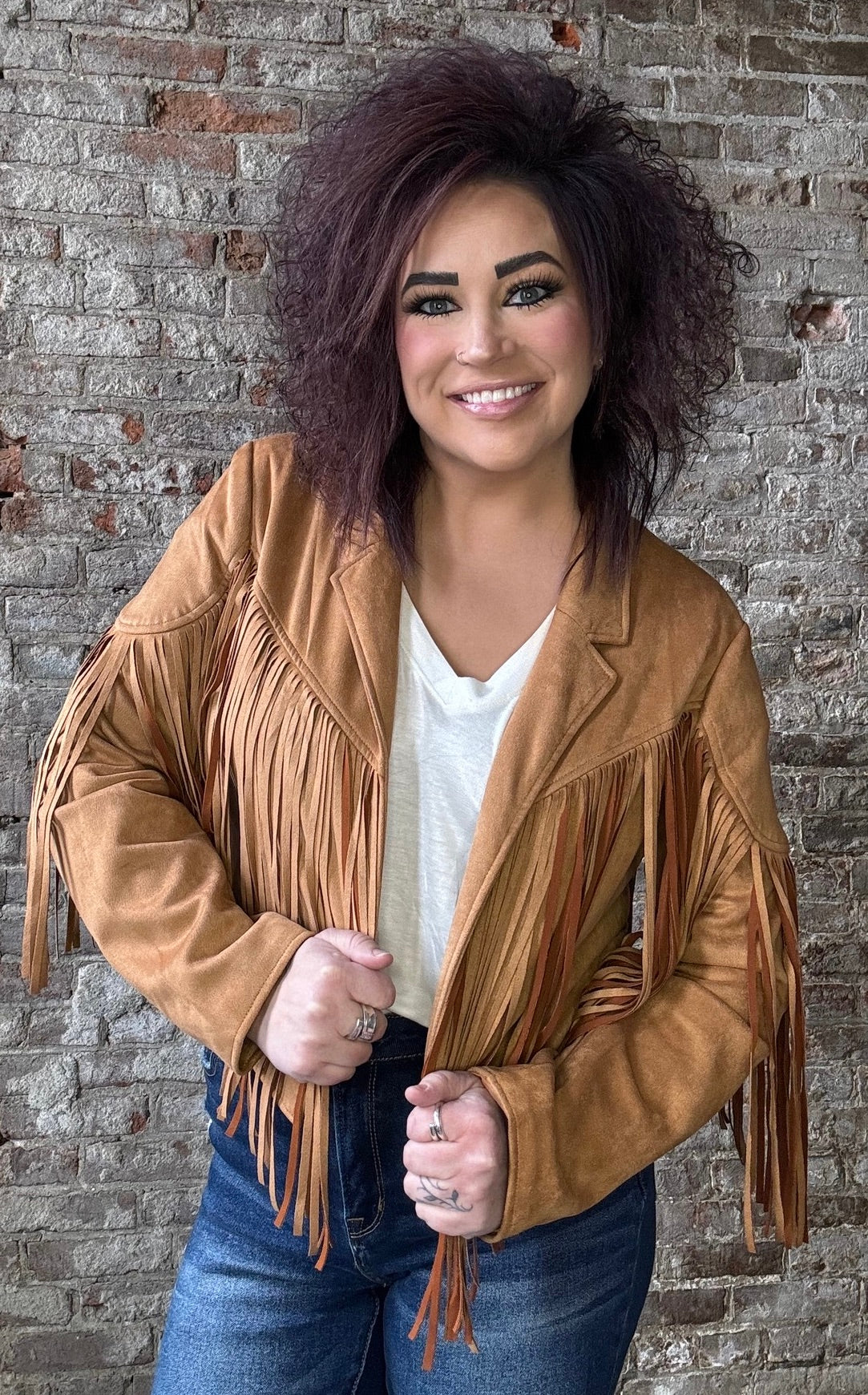 Suede Fringe Jacket
