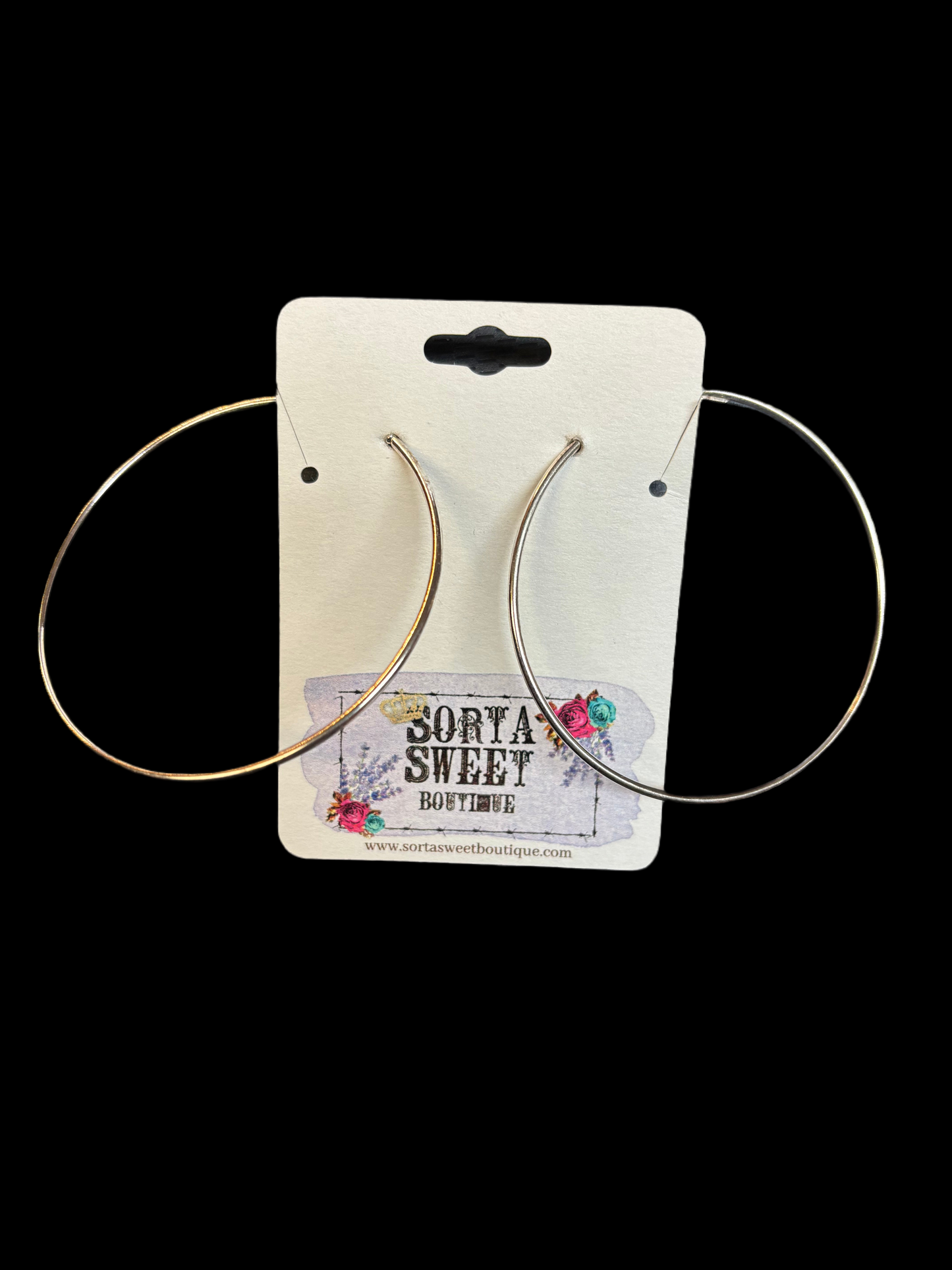 Simple Silver Hoops ~ Large