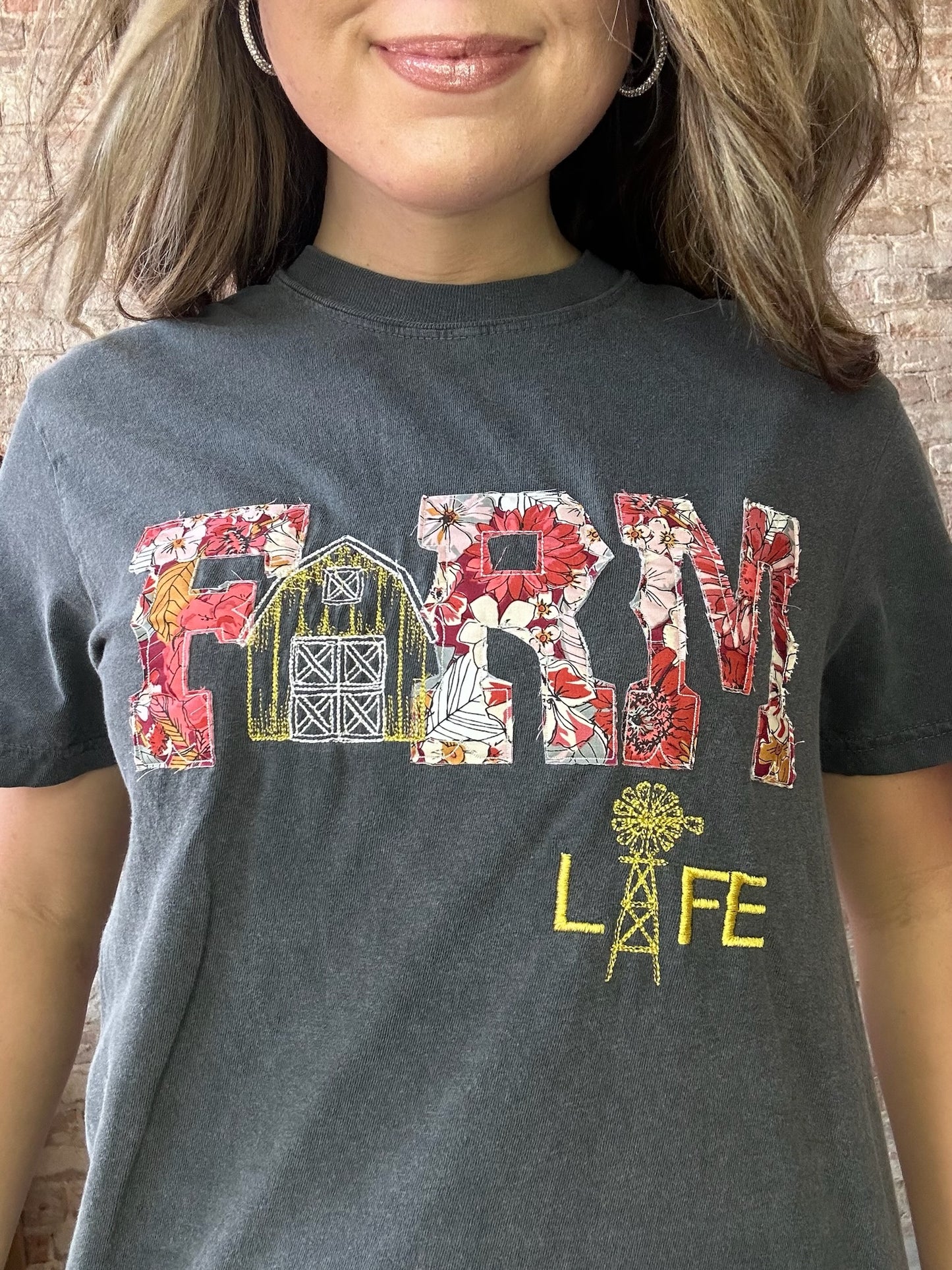 Farm Life Floral Tee