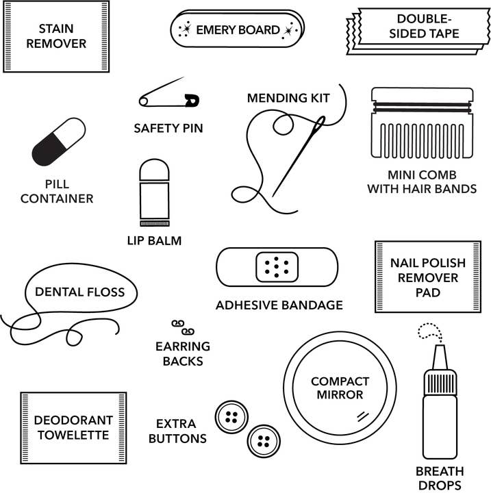 Red Glitter Minimergency Kit