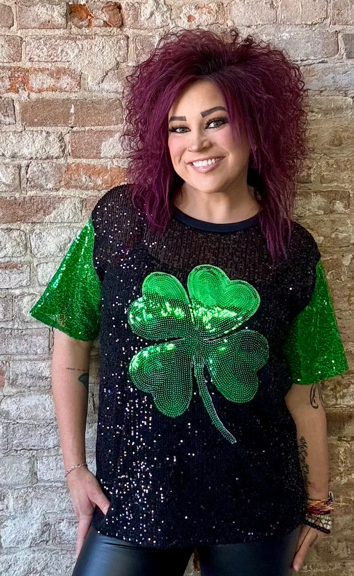 St Patrick's Day Sequins Top