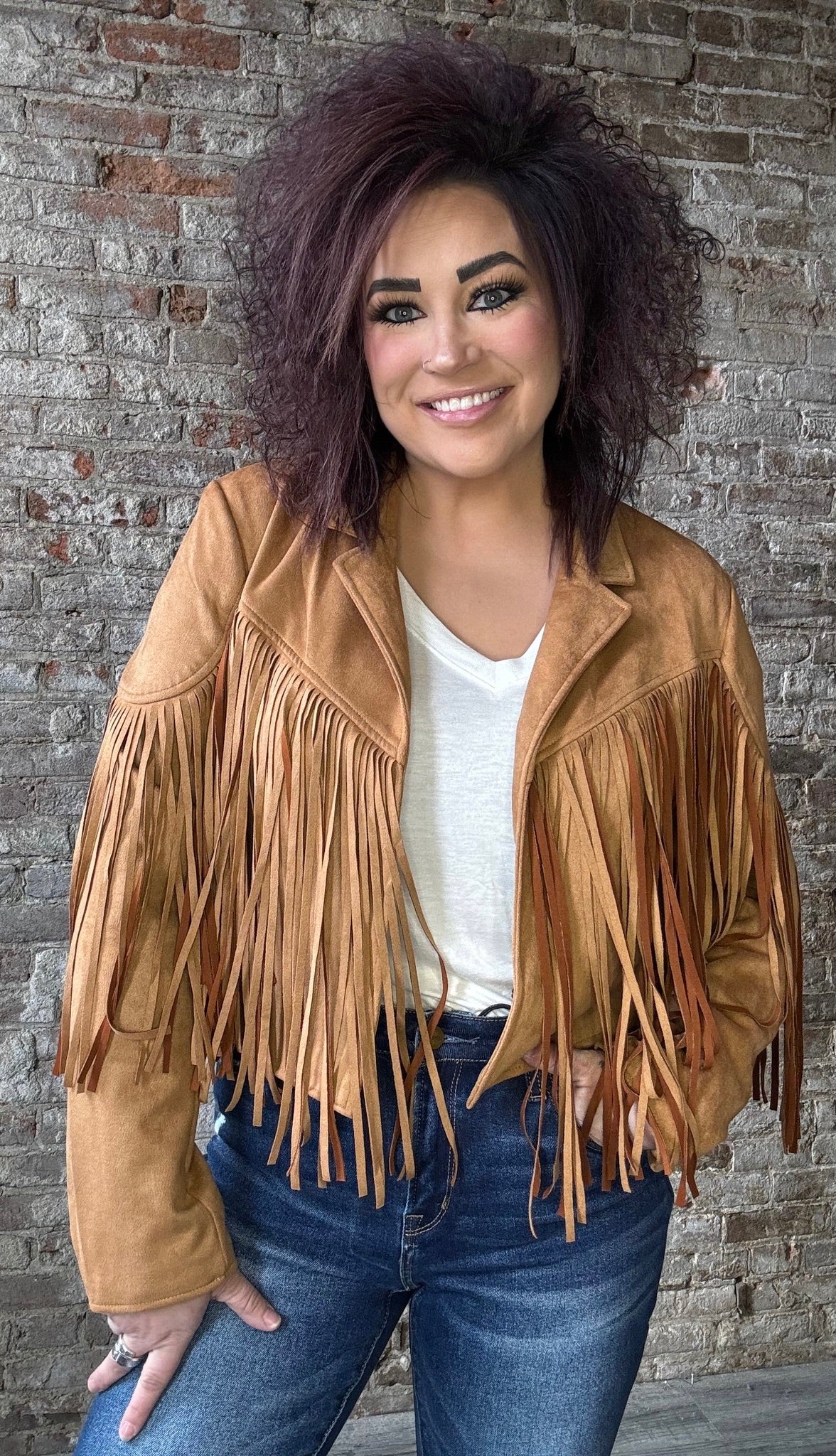 Suede Fringe Jacket