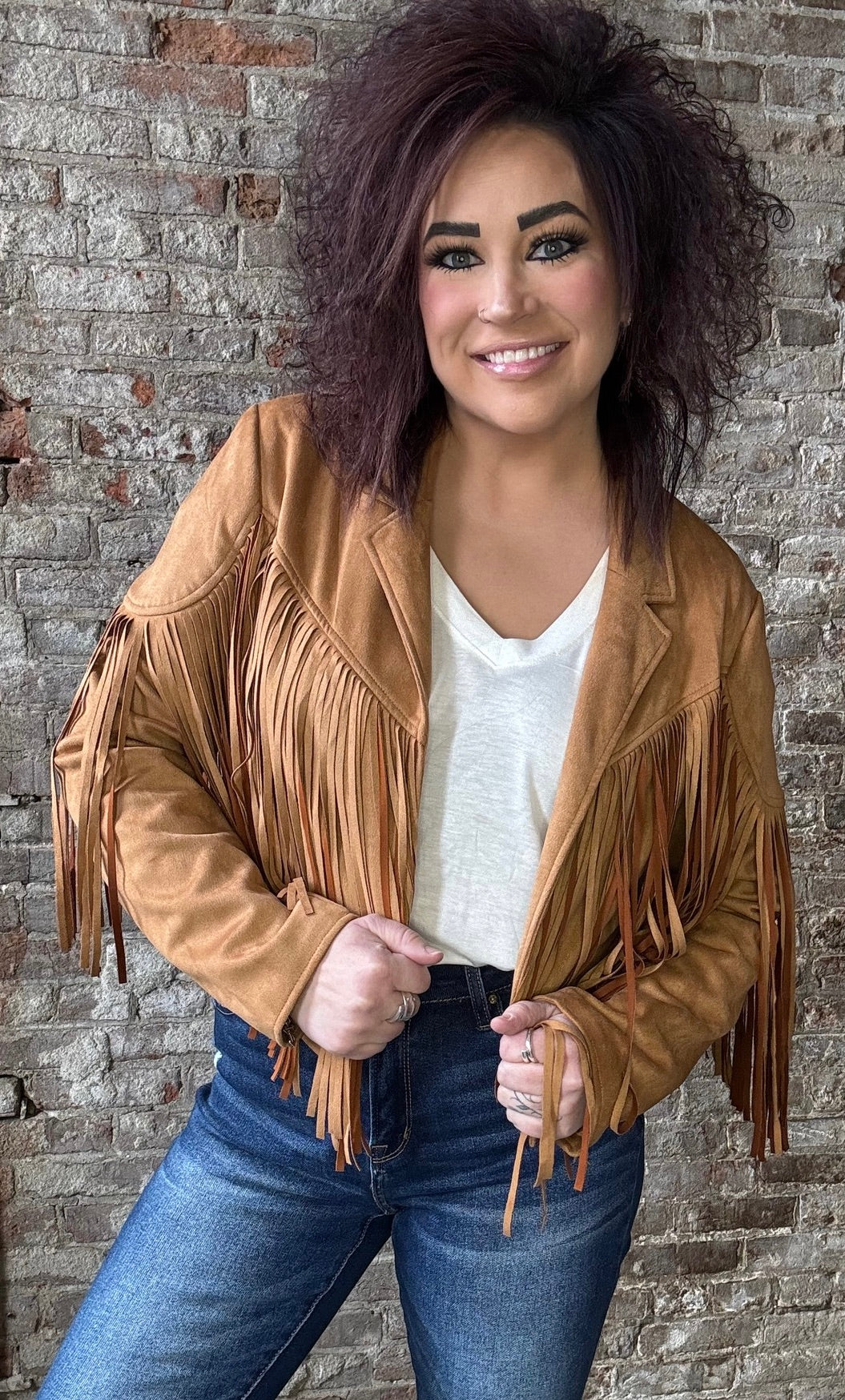Suede Fringe Jacket