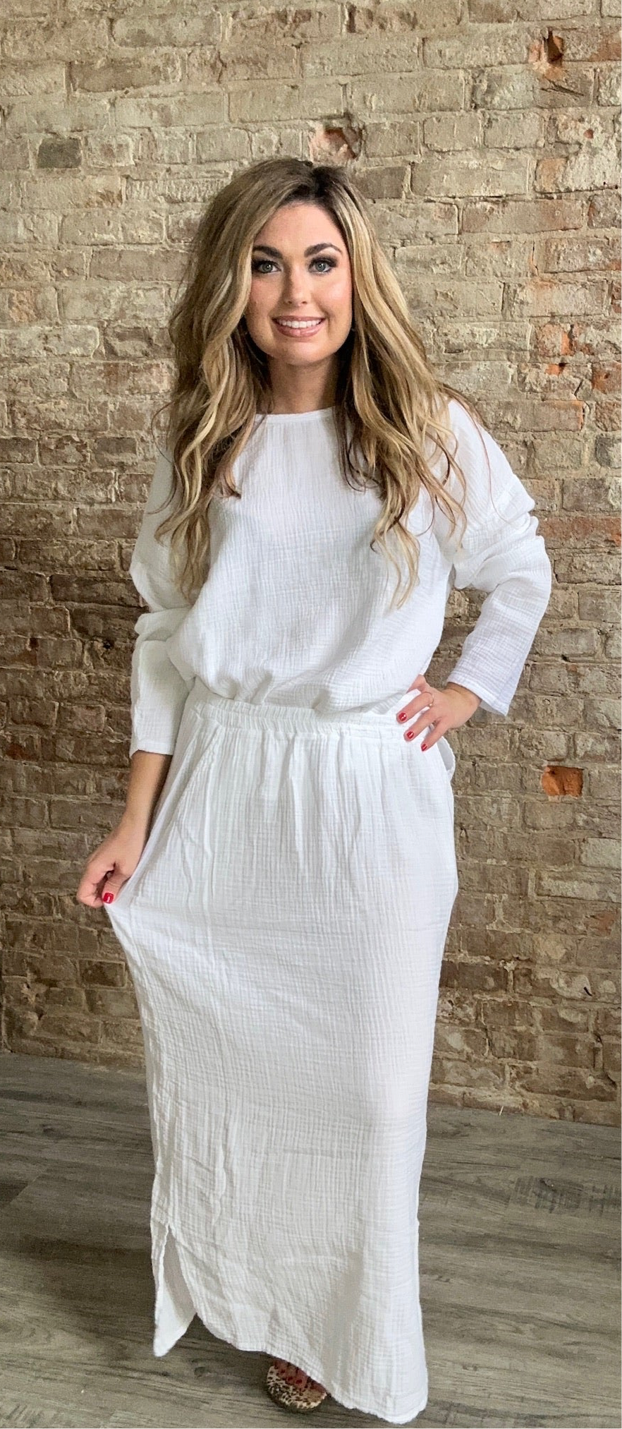 Sweet Gauze Tranquility Skirt ~ White