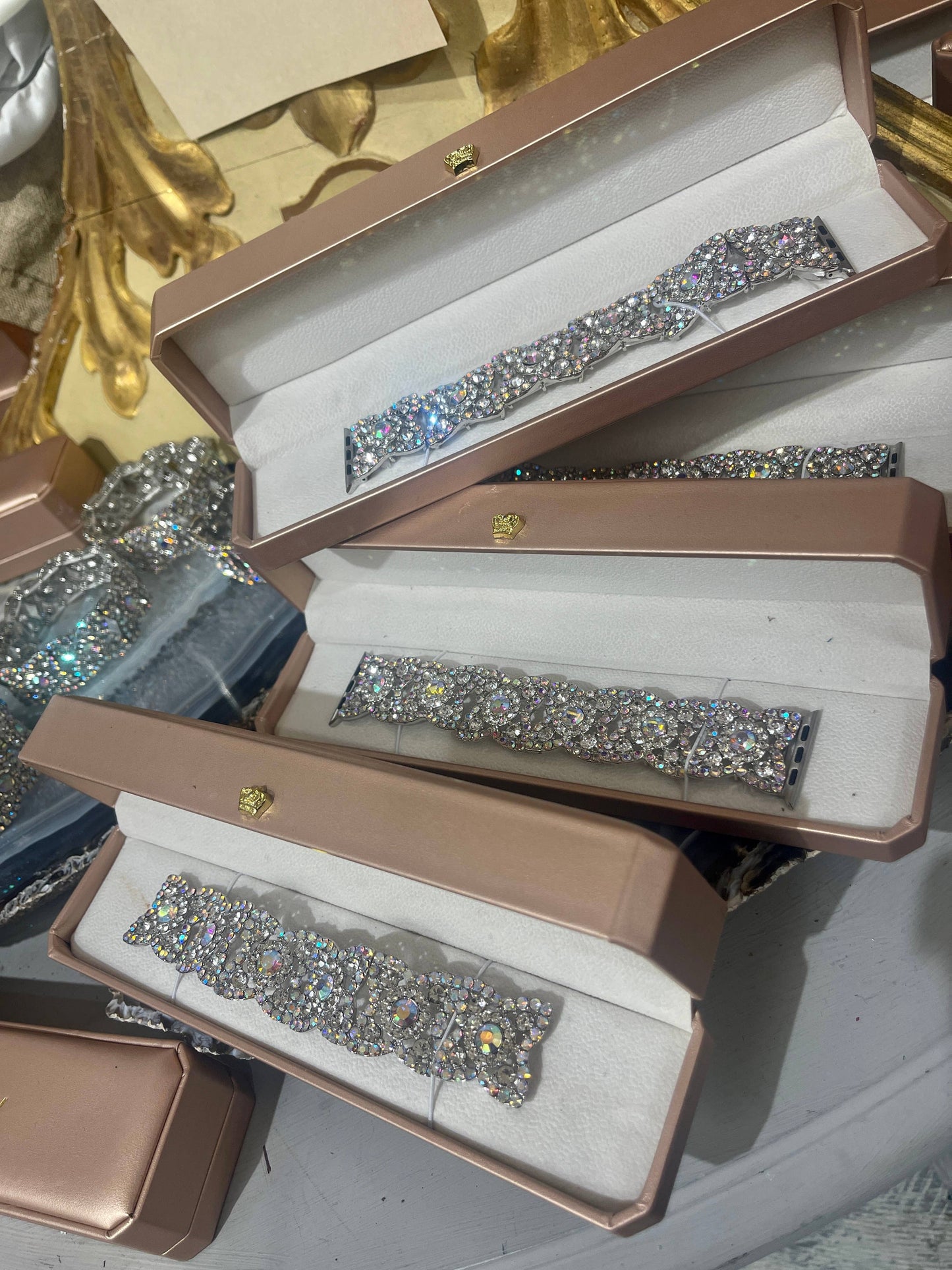 Adjustable Stunning Crystal iPhone Watch Band