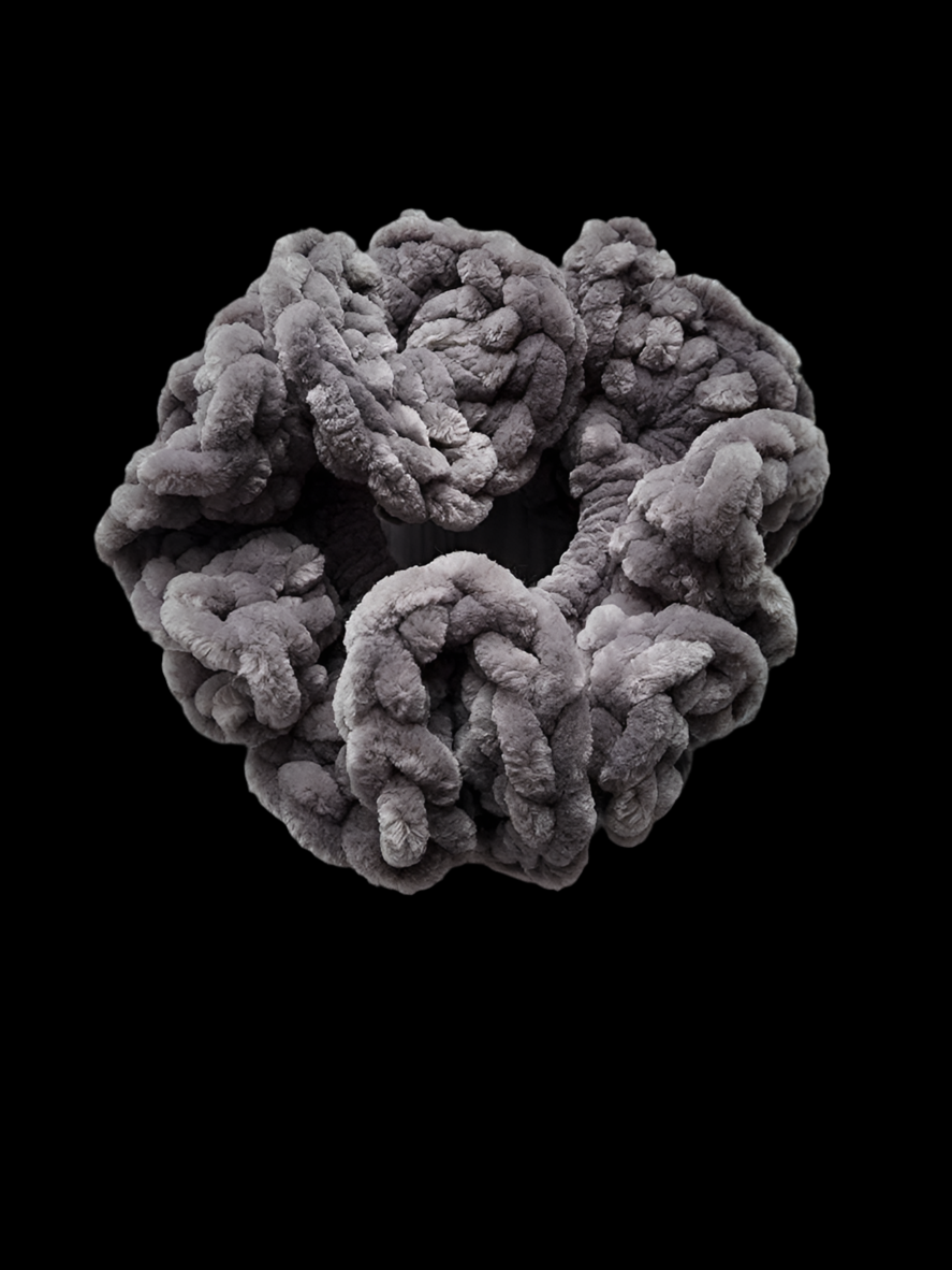 XL Hair Scrunchies ~ Grey