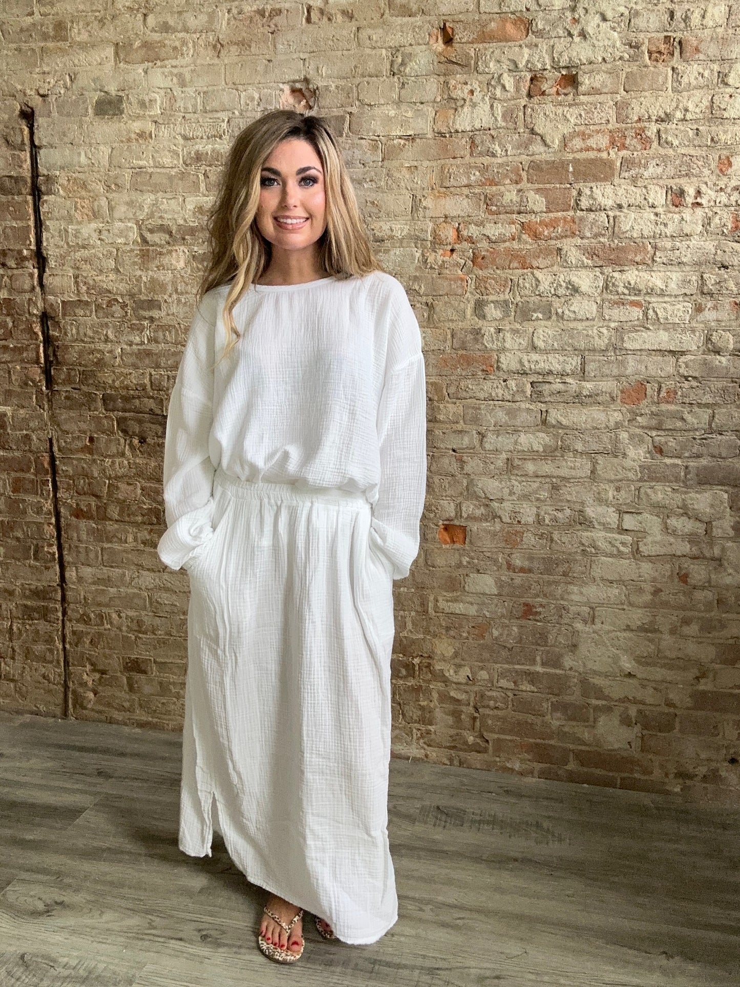 Sweet Gauze Tranquility Skirt ~ White