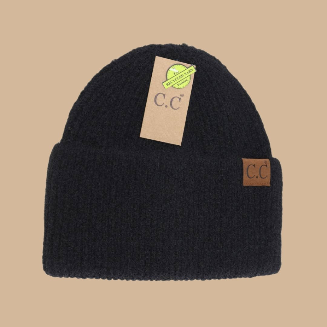 Mohair Feel Wide Cuff C.C Beanie