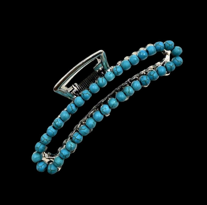 Western Turquoise Stone Large Hair Claw