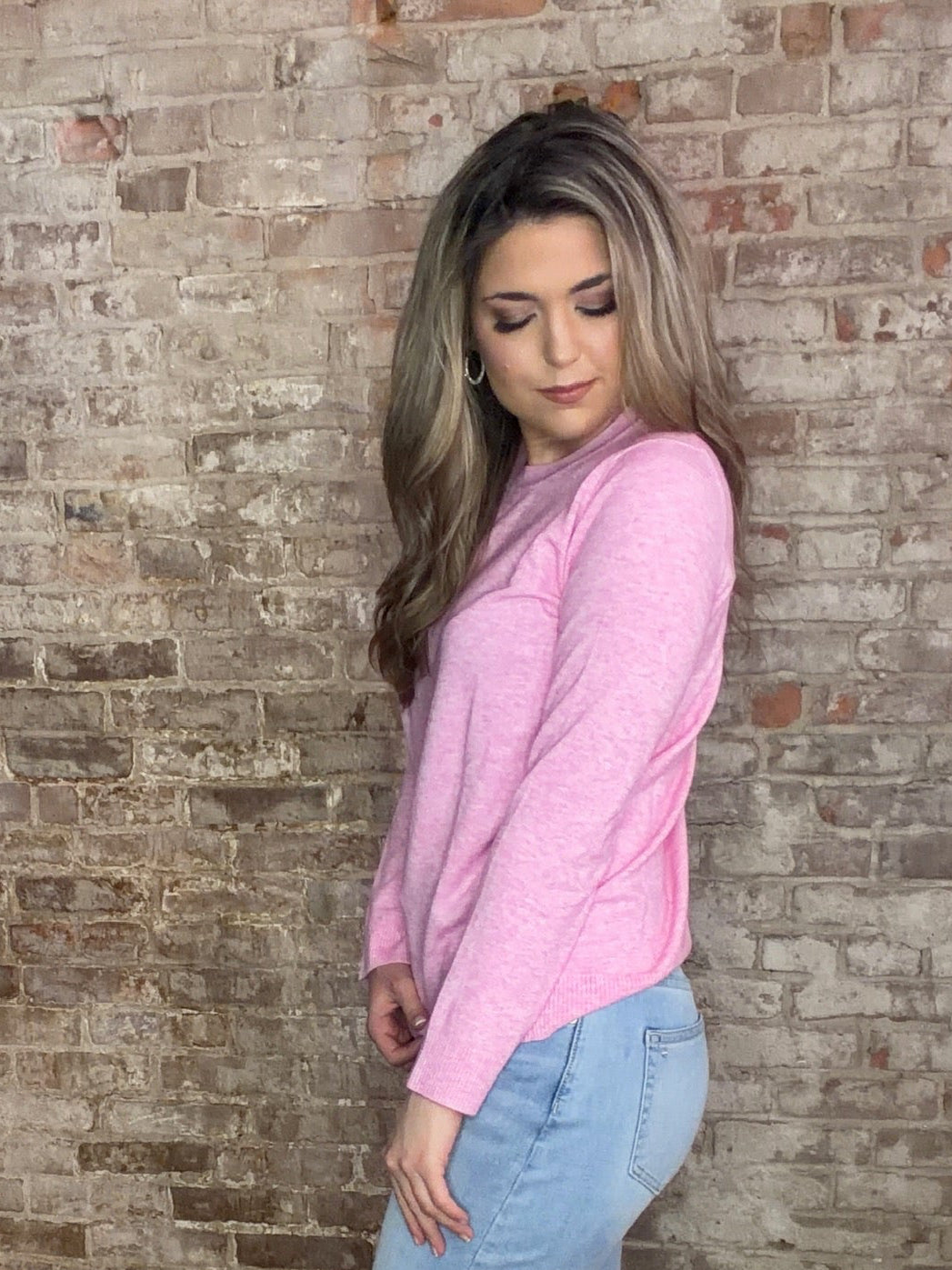 The Softest Knit Pullover Sweater ~ Pink