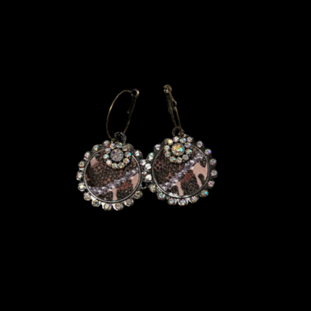 Upcycled Louis Vuitton Round Earrings