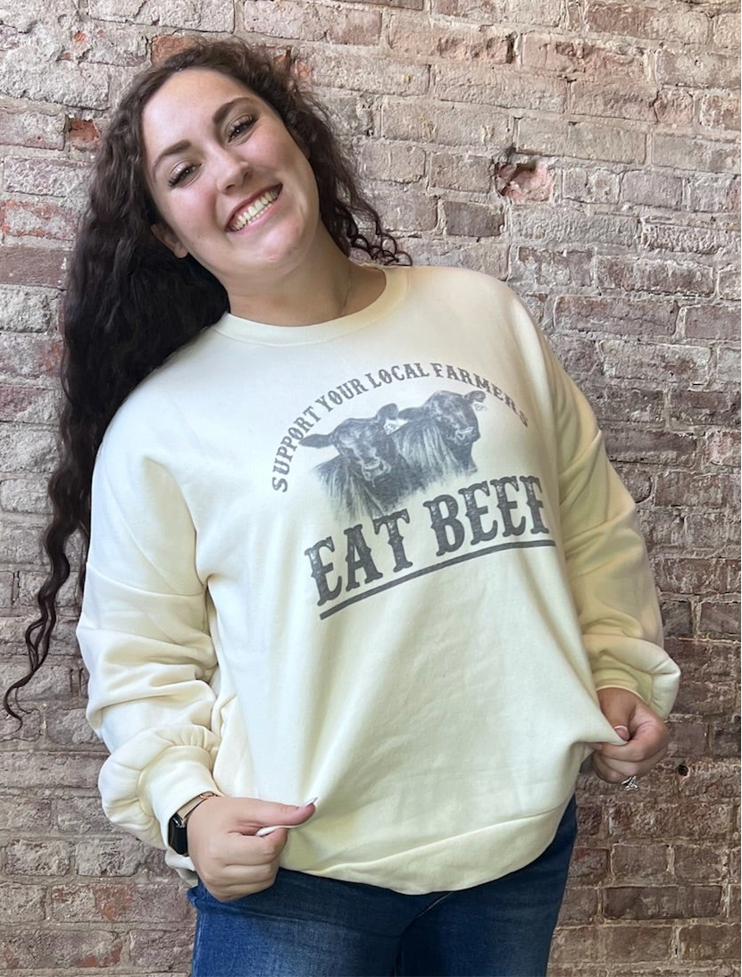 Curvy EAT BEEF Sweatshirts