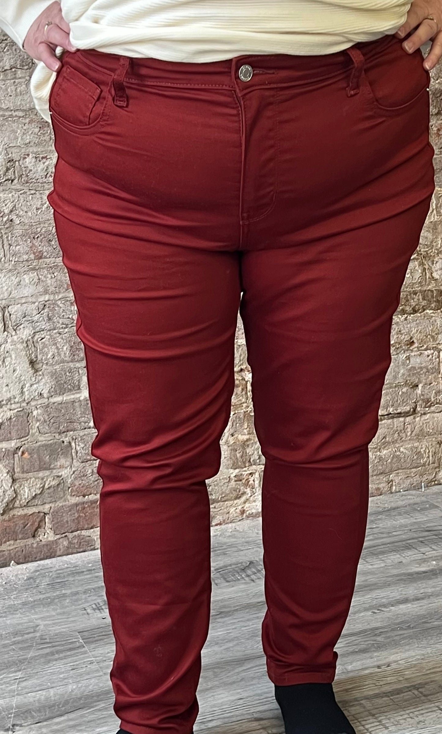 Curvy High Rise Skinny Denim Pant