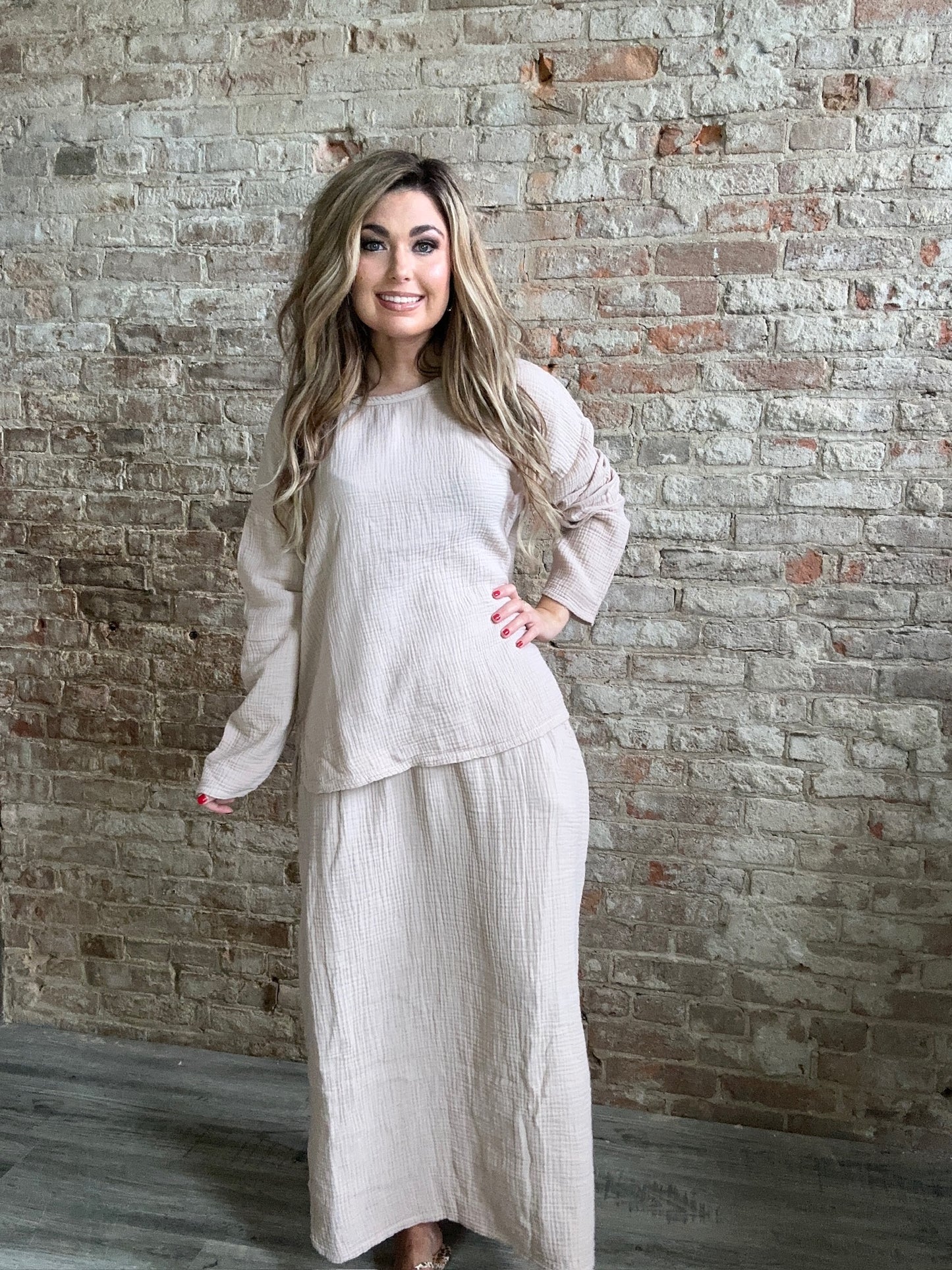 Sweet Gauze Summer Shirt ~ Mocha