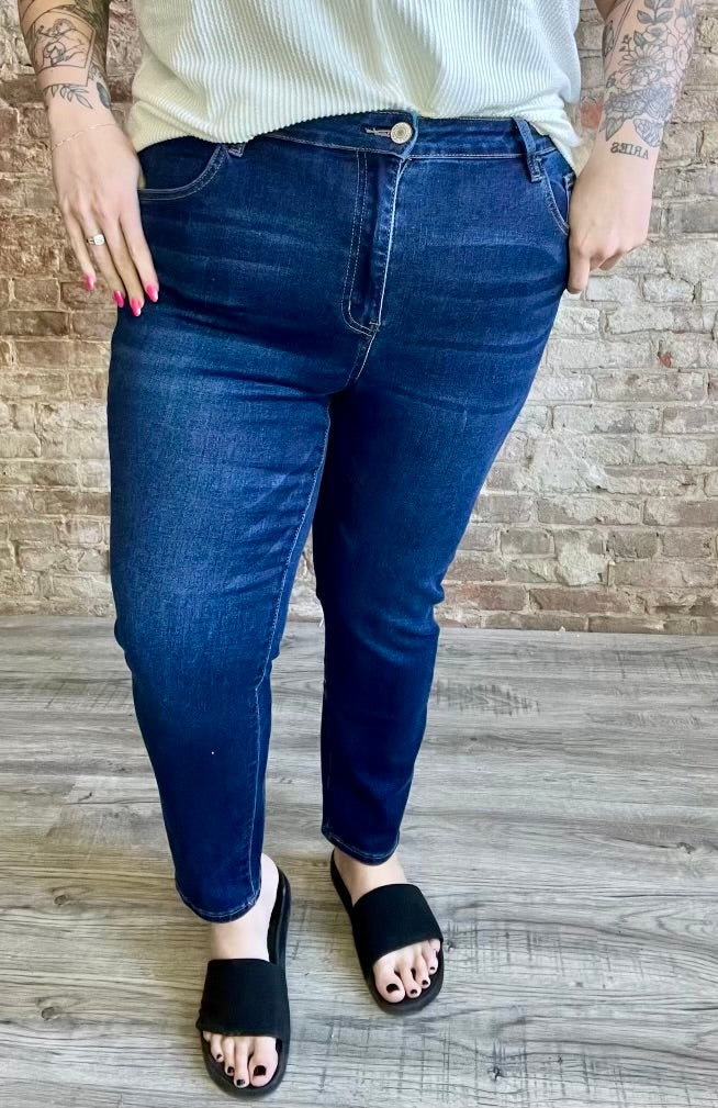 Curvy Vervet High Rise Stretchy Dark Wash Skinny Jeans