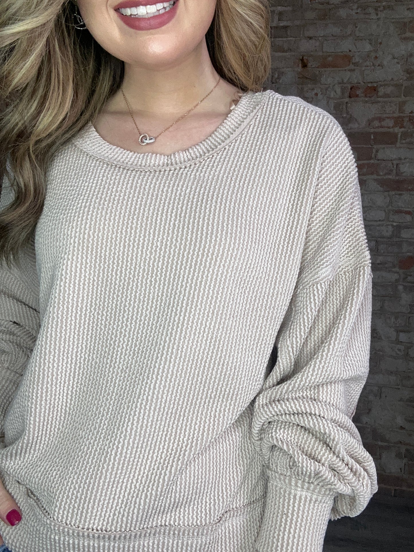 Two Tone Ribbed Oversized Soft Comfy Knit