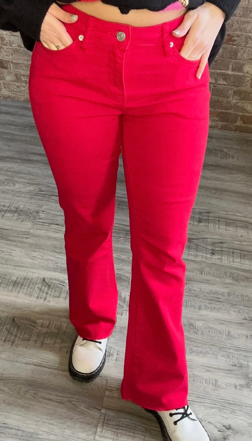 High Rise Ankle Flares