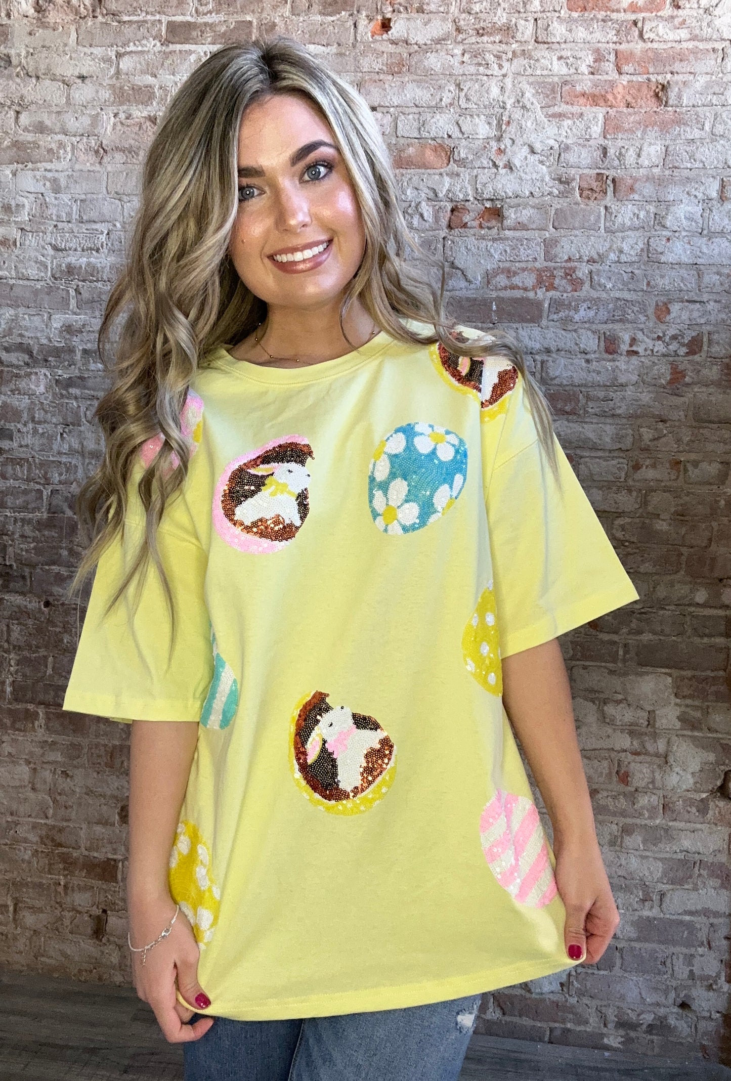 Sequined Easter Egg Tee