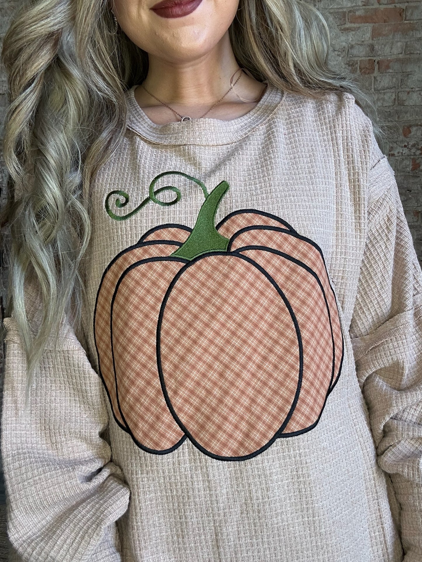 Fall Pumpkin Sweatshirt ~ Heather Grey