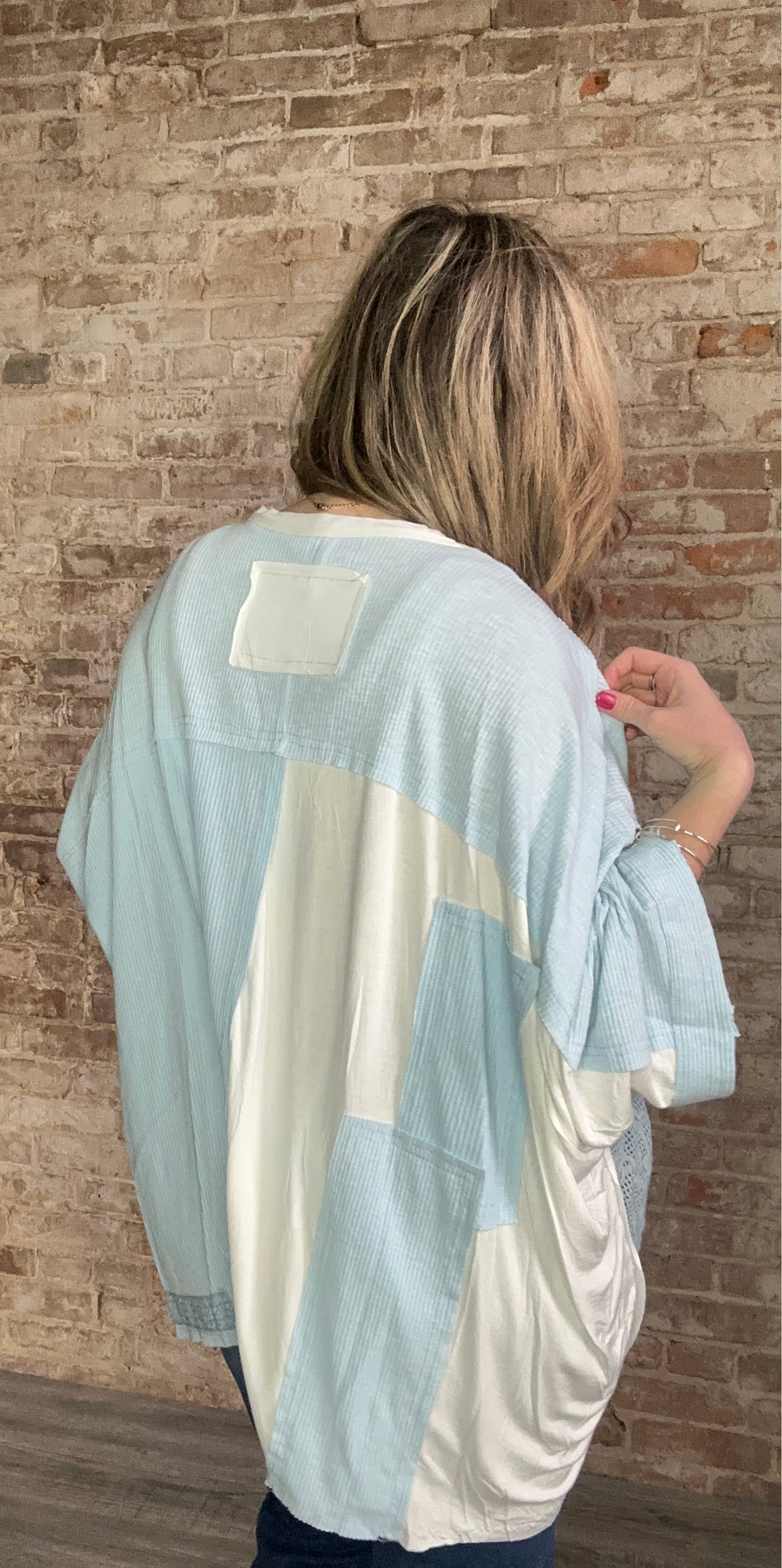 Soft Multi Colored V Neck Top