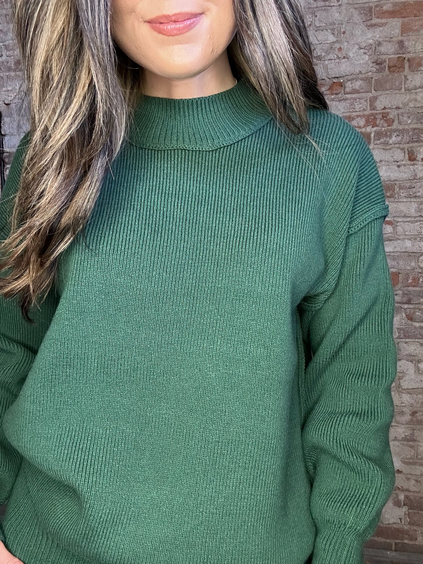 Simple Cozy Sweater ~ Dark Green