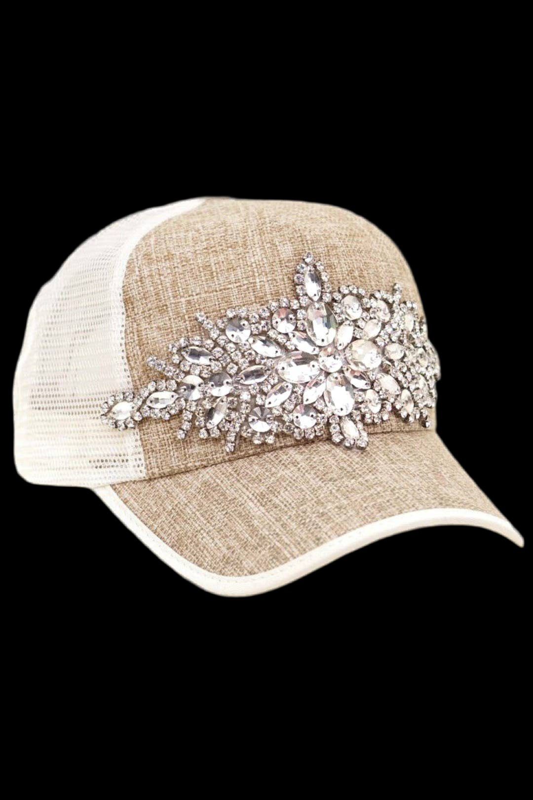 Bejeweled Bling Glitz Two Toned Trucker Hat