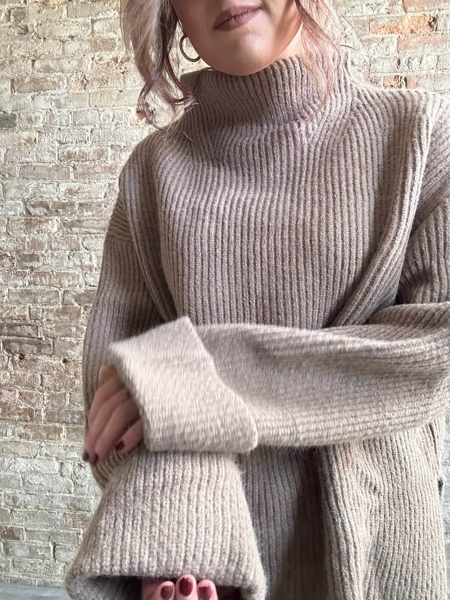 Funnel Neck Oversized Sweater