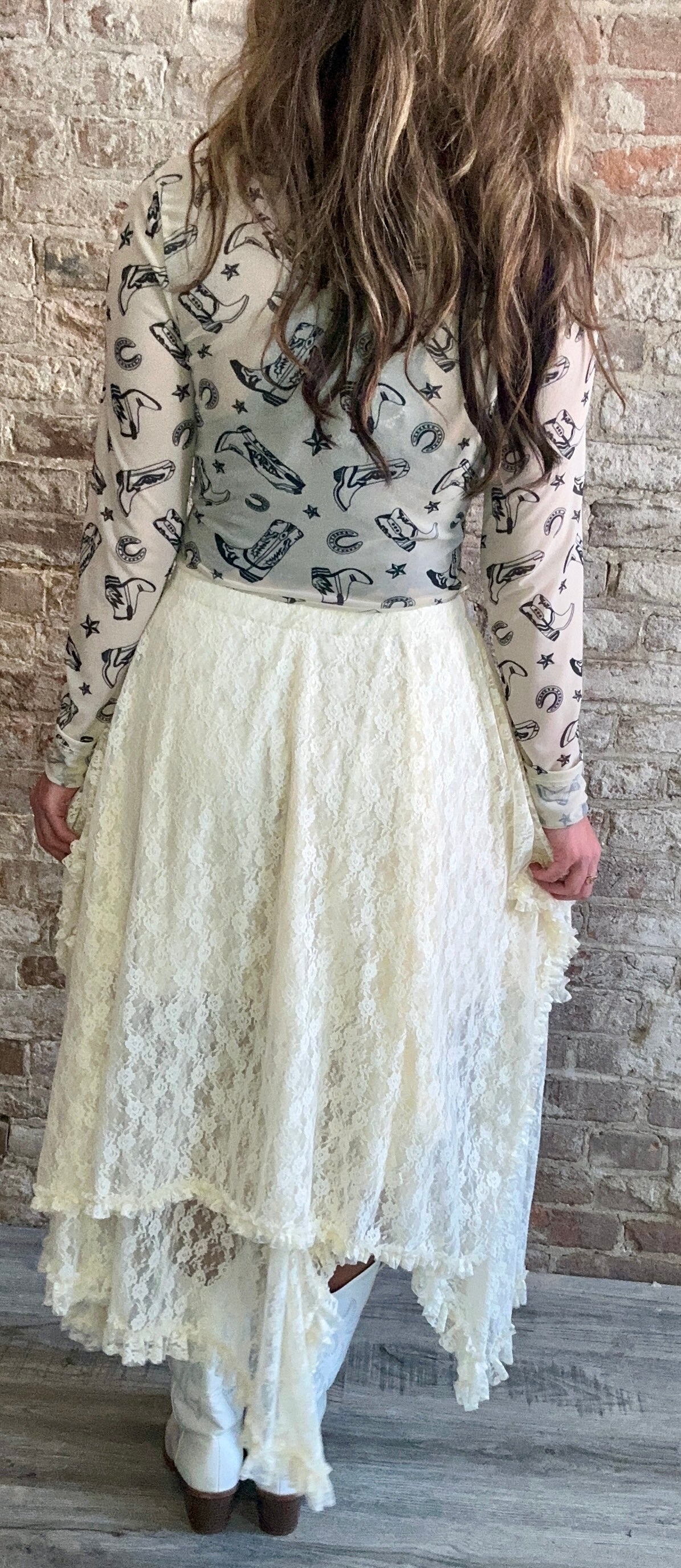 ◆BADBLOOD◆ Breeze Midi Skirt Cream Sweet Lace Tier Midi Skirt ~ Cream – Sorta Sweet Boutique