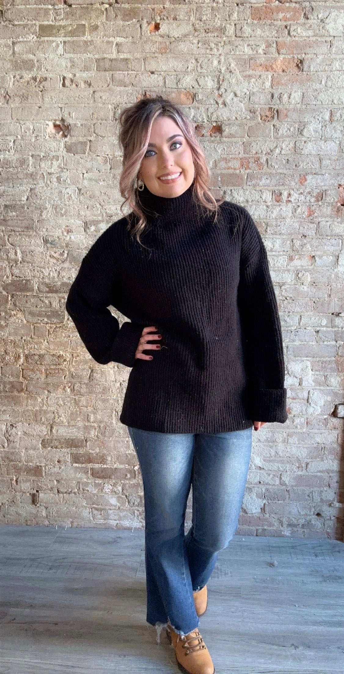 Funnel Neck Oversized Sweater
