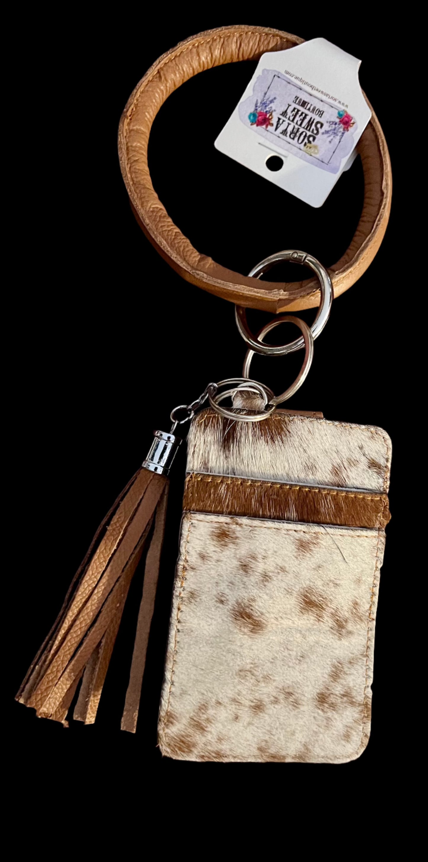 Cowhide Wristlet