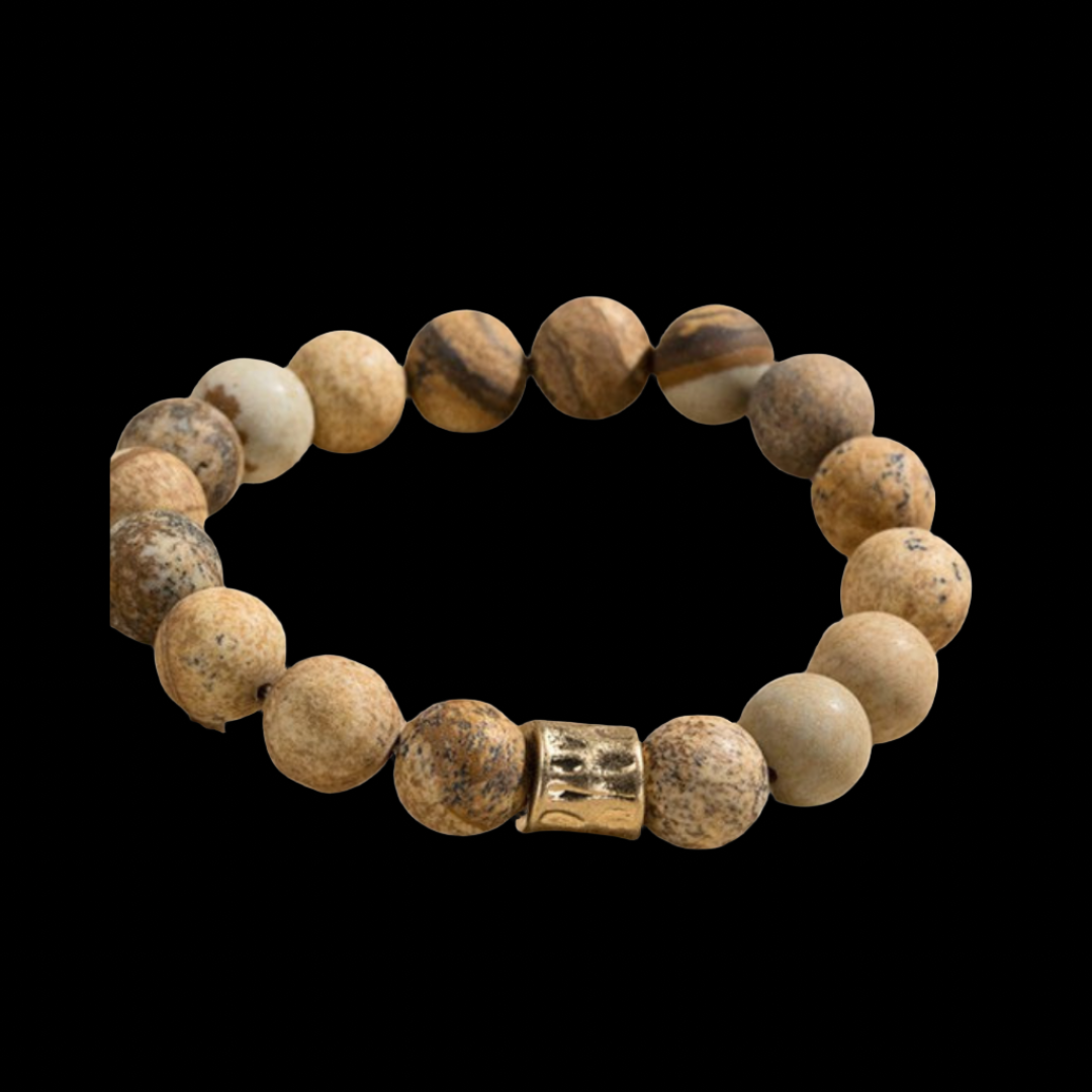 Hand Crafted Natural Stone Stretch Bracelets Tan – Sorta Sweet